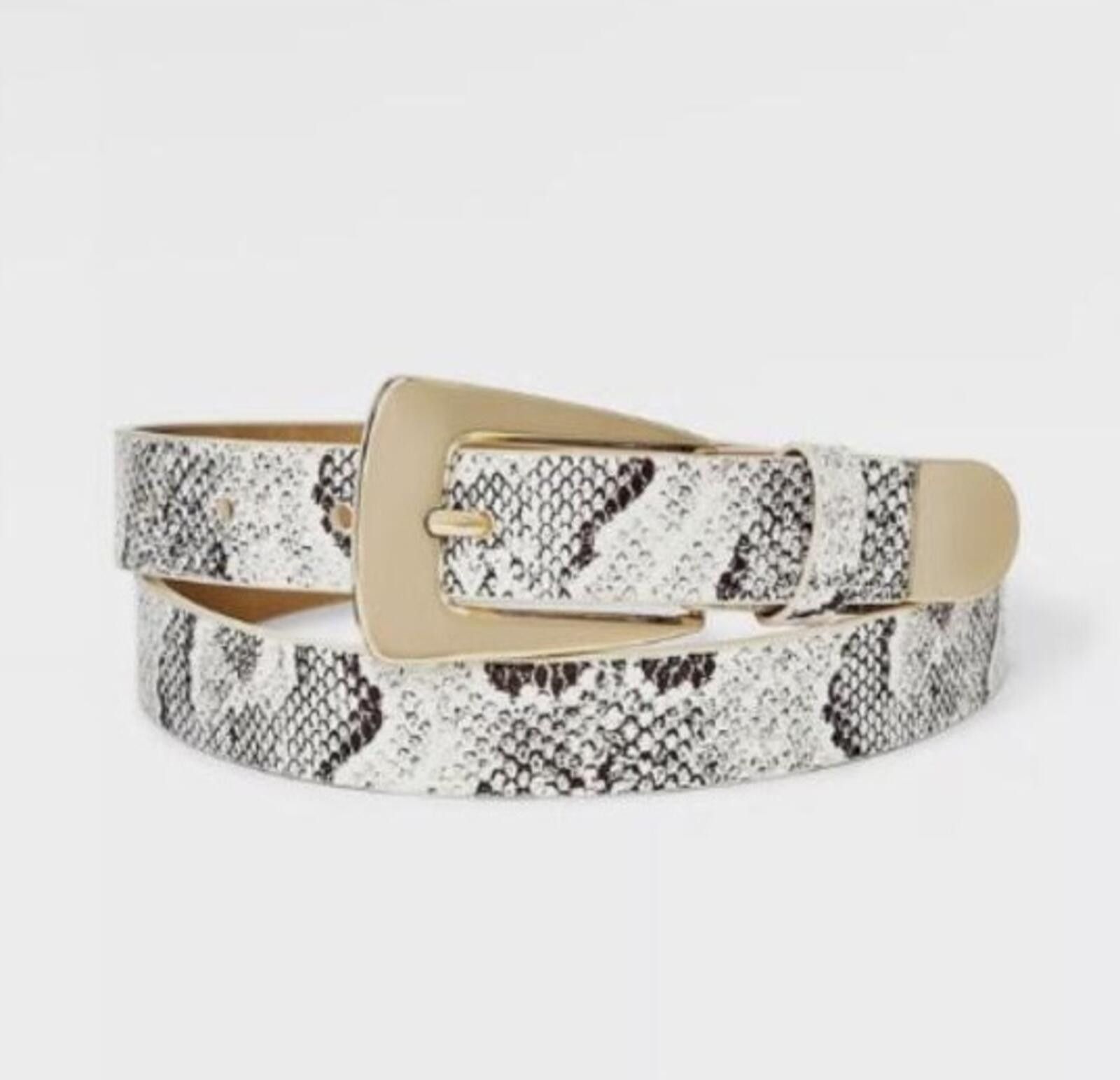 Other Elongated Buckle with Harness Belt - Gold/Cream/Black XXL Size ONE SIZE - 1 Preview