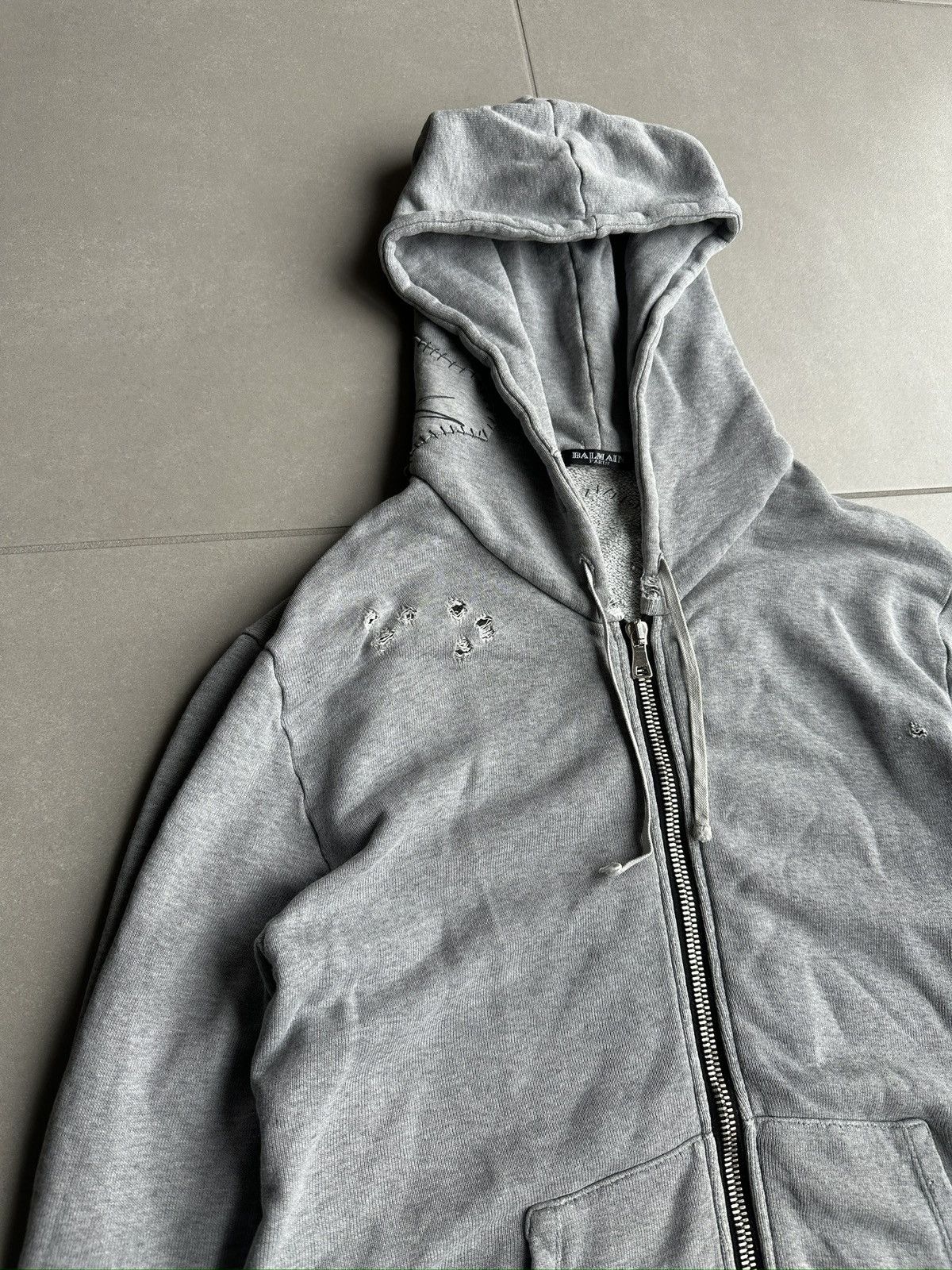 Balmain Balmain Homme SS11 distressed graffiti hoodie Size US M / EU 48-50 / 2 - 6 Thumbnail