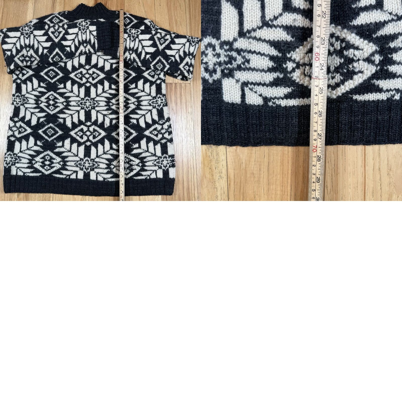 Ralph Lauren VINTAGE Ralph Lauren Sweater Mock Neck Wool Aztec Nordic Handknit Mens L Ivory Pullover Aztec Mens L Wool Sweater Size L / US 10 / IT 46 - 8 Thumbnail