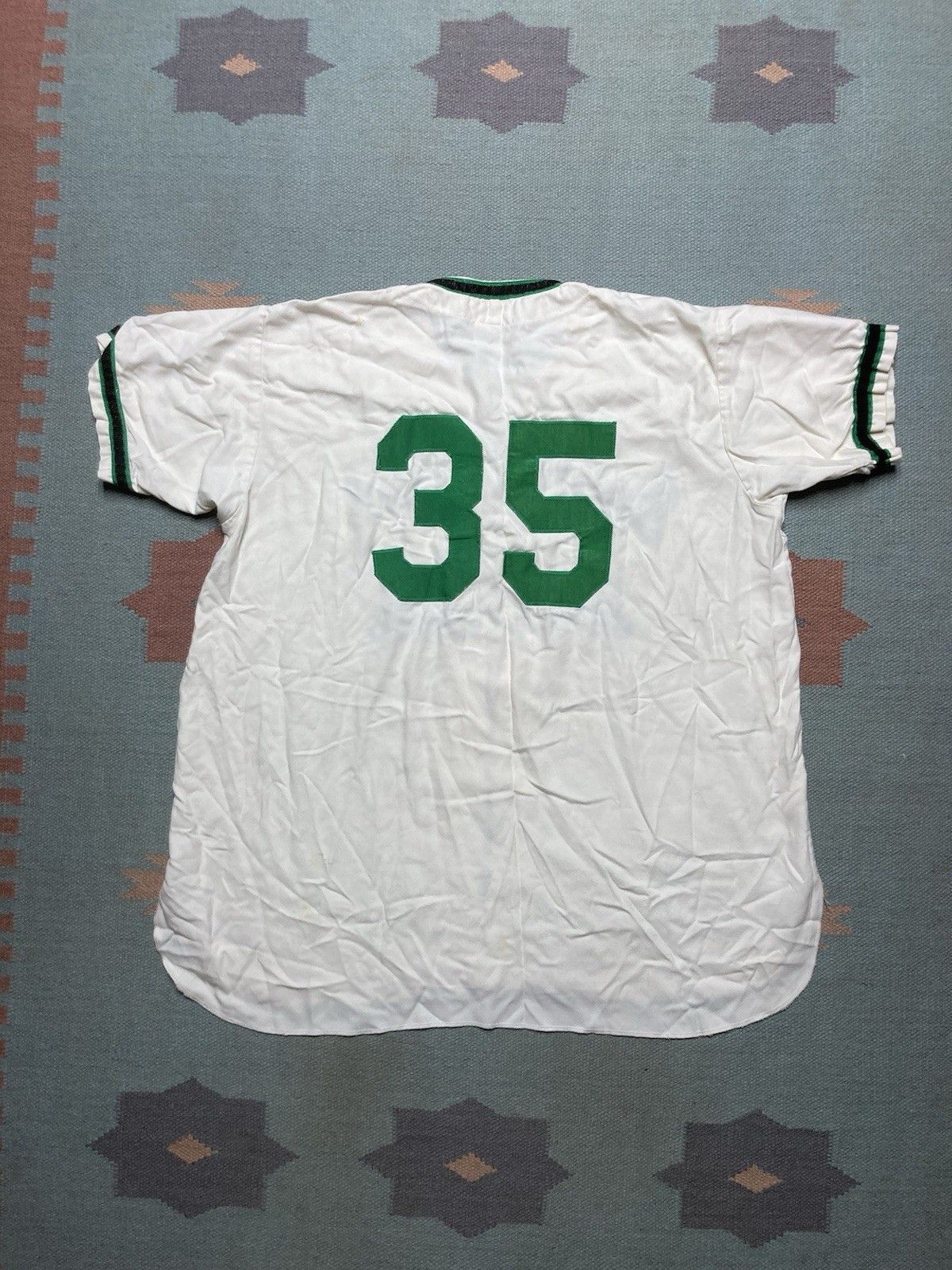Vintage 40s cotton baseball jersey industrial furnace chain stitch X Size US XL / EU 56 / 4 - 7 Thumbnail
