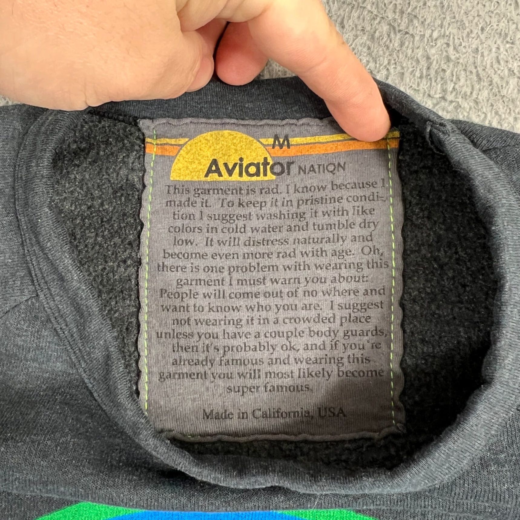 Aviator Nation Aviator Nation Sweatshirt Medium Navy Global Citizen Festival Casual Crewneck Size M / US 6-8 / IT 42-44 - 5 Thumbnail