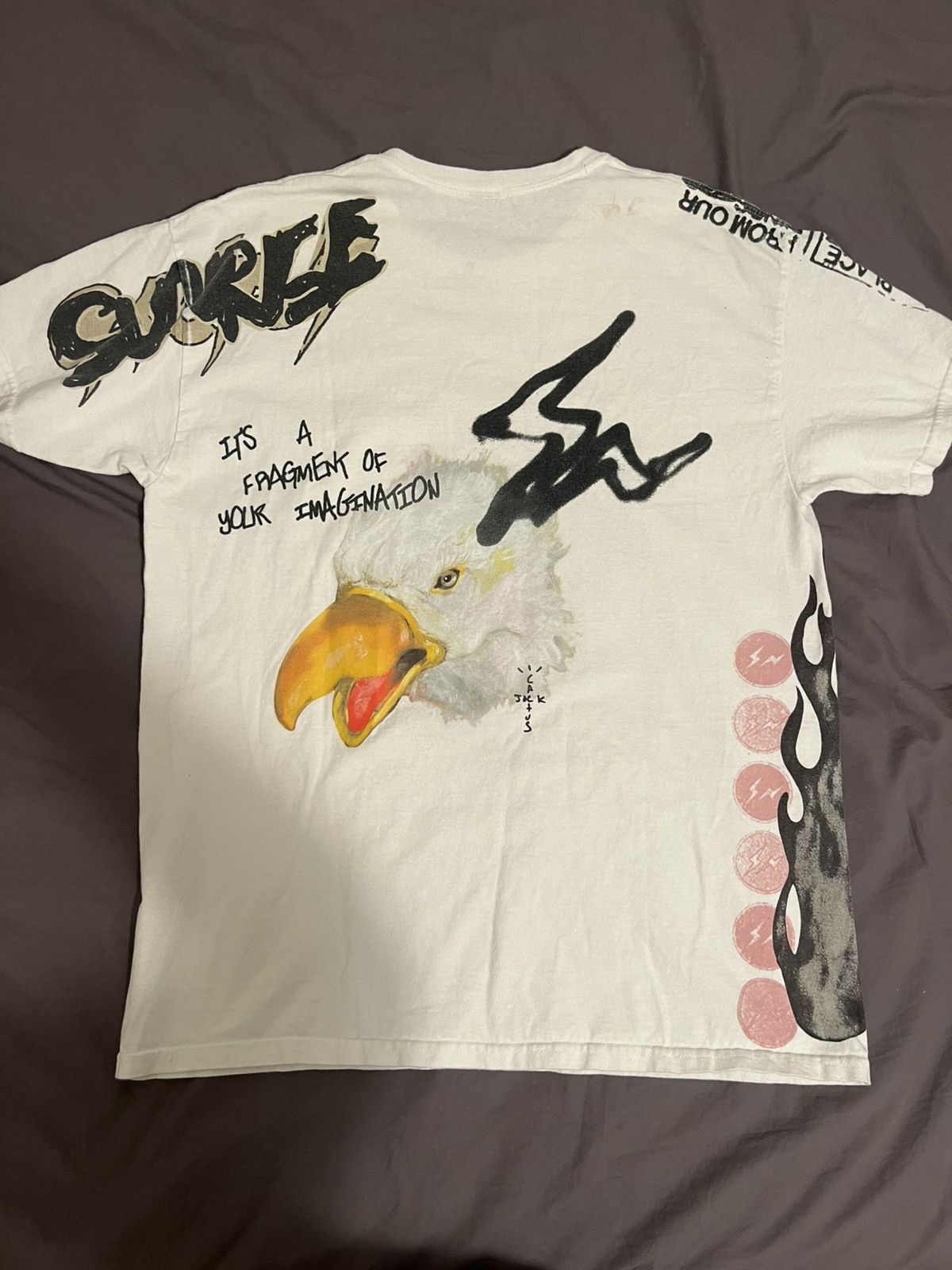 Fragment Design × Kaws × Travis Scott Travis Scott Cactus Jack For Fragment Sunrise Tee Size US M / EU 48-50 / 2 - 2 Thumbnail