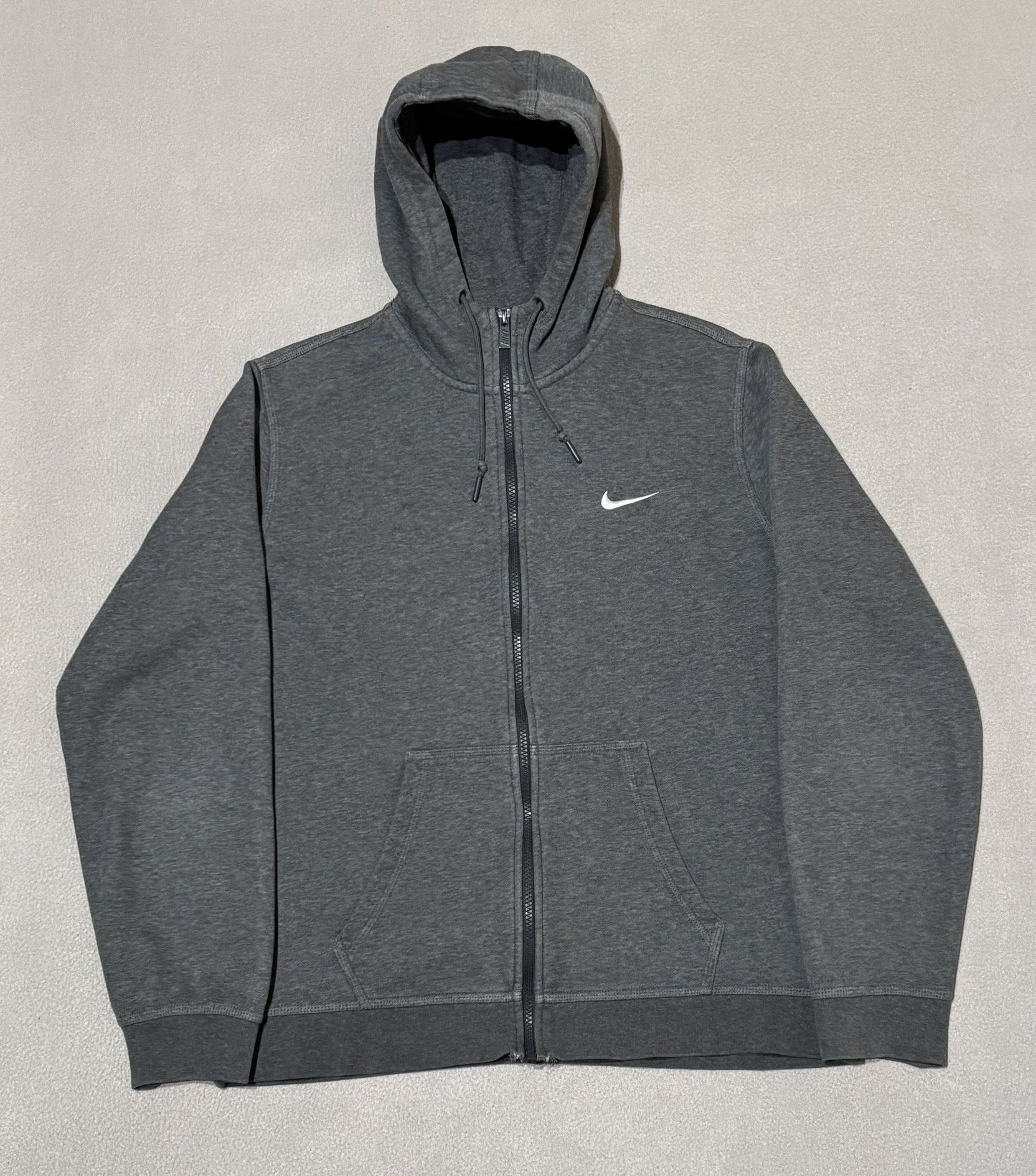 Nike Nike Club Swoosh Zip Hoodie Gray Dark Large Size US L / EU 52-54 / 3 - 5 Thumbnail