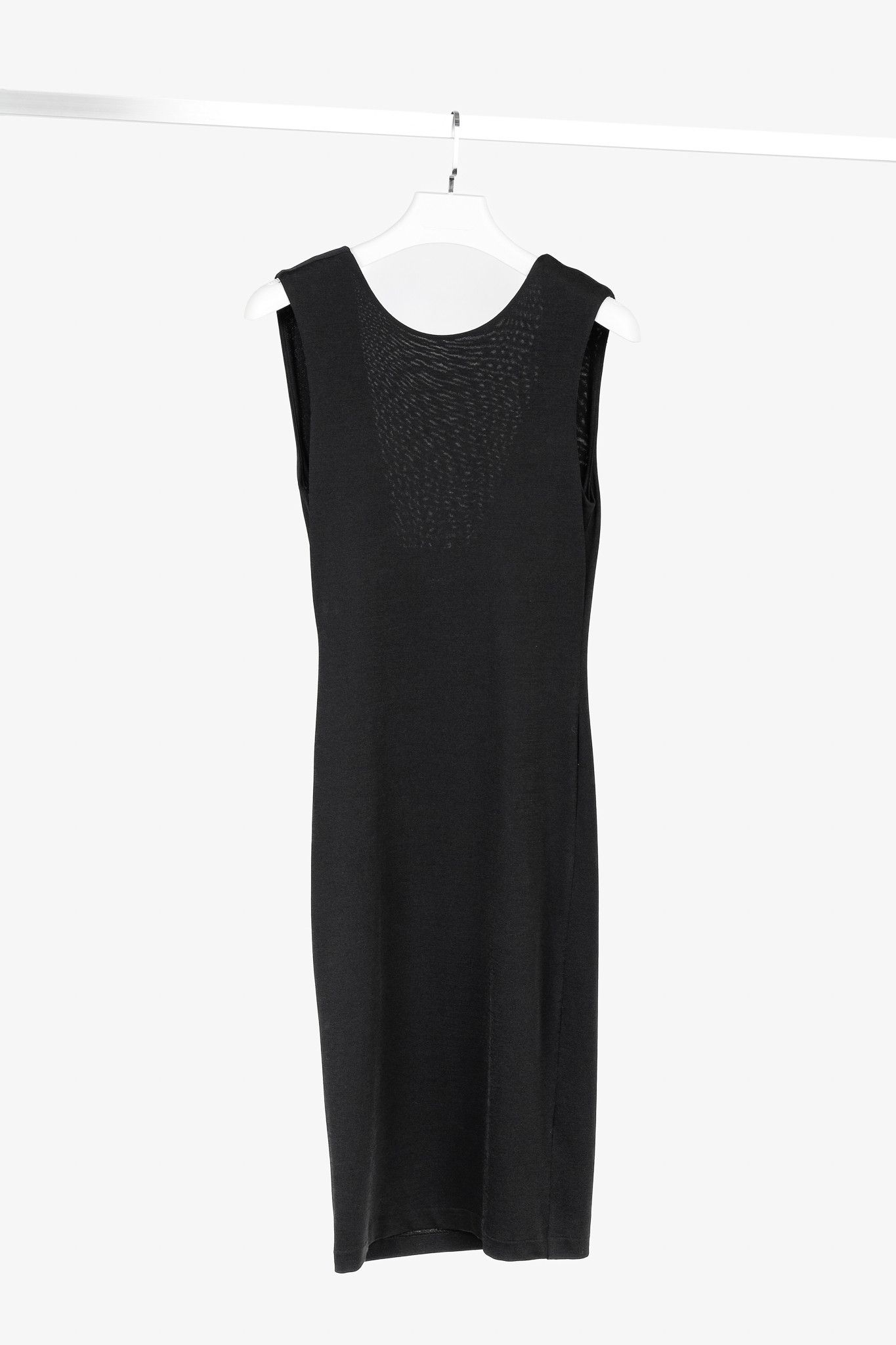 T by Alexander Wang T by Alexander Wang Black Jersey Cowl-Back Midi Dress Size S / US 4 / IT 40 - 1 Thumbnail