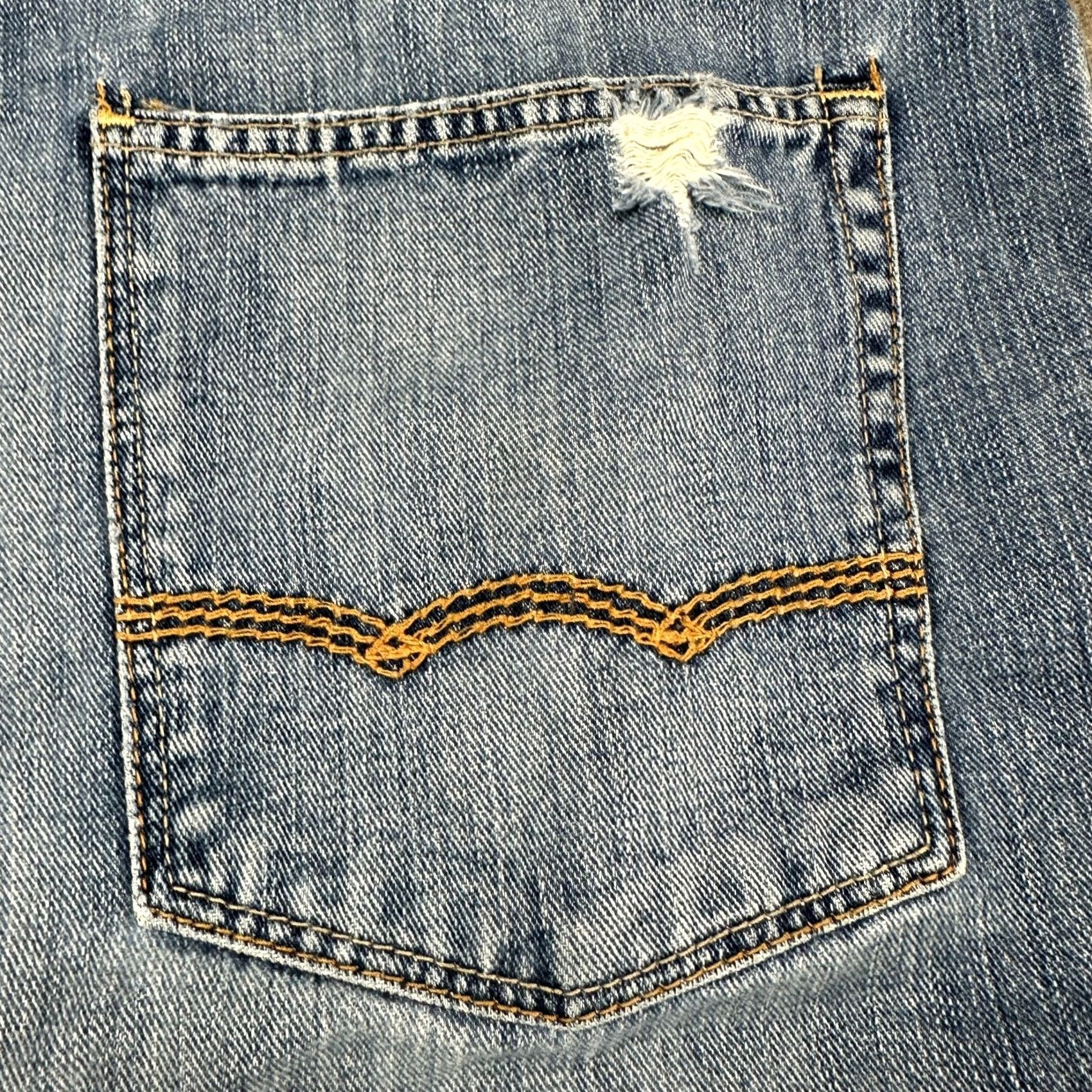 American Eagle Outfitters American Eagle Jeans Mens 38x32 Blue Relaxed Straight Distressed 5-Pocket Denim Jeans Mens Blue Distressed Retro Vintage? Size US 38 / EU 54 - 4 Thumbnail