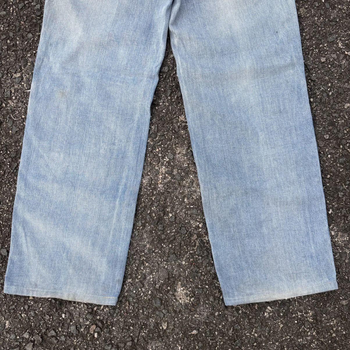 Japan Blue × Jean × Vintage VINTAGE BLUE WAY STRAIGHT FADED RIPPEP JEAN PANTS Size US 32 / EU 48 - 12 Thumbnail
