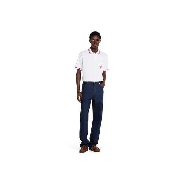 Gucci o1la5ras0426 Cotton Polo Shirt With Embroidered in White Size US XXL / EU 58 / 5 - 2 Thumbnail