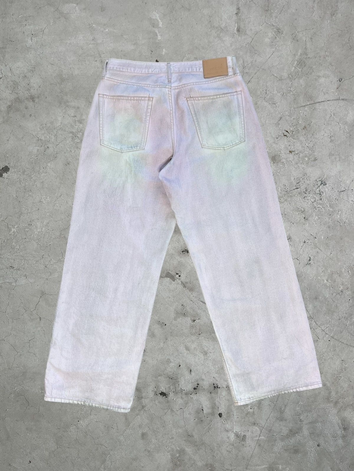Acne Studios Acne Studios Pink Waxed Baggy Denims Size US 34 / EU 50 - 2 Thumbnail