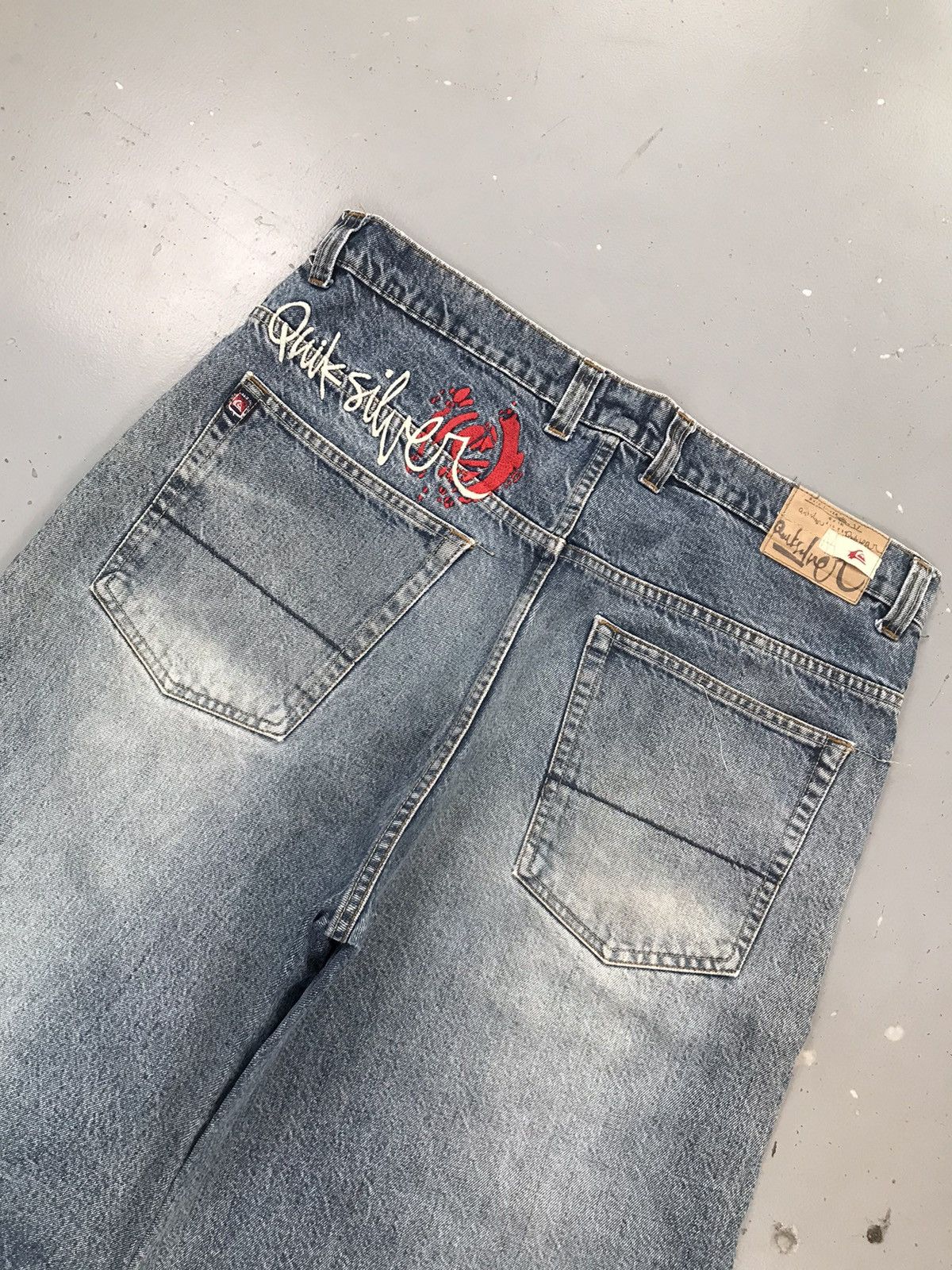 Dickies × Vintage Vintage quick silver SpellOut embroidered denim jort Size US 38 / EU 54 - 7 Thumbnail