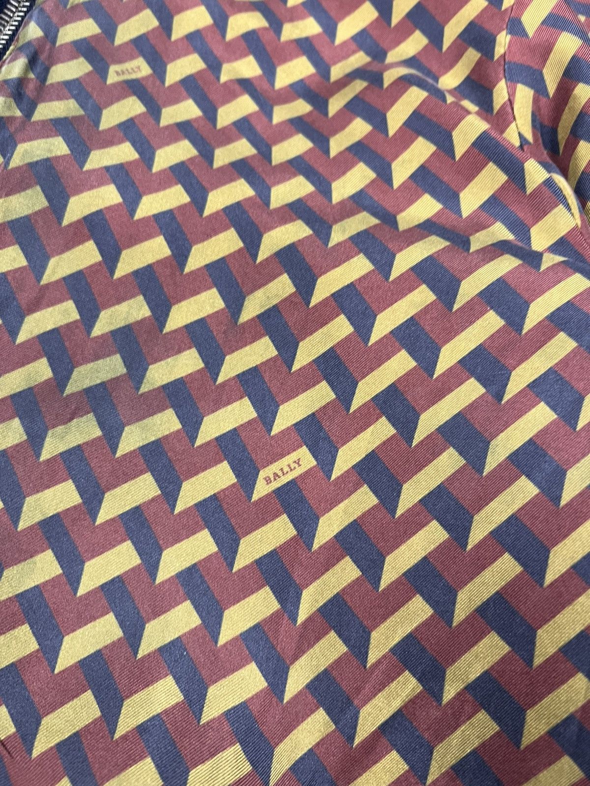 Bally BALLY Reversible Silk Bomber Jacket Navy/Print Wmn IT 44 (L) Size L / US 10 / IT 46 - 11 Thumbnail