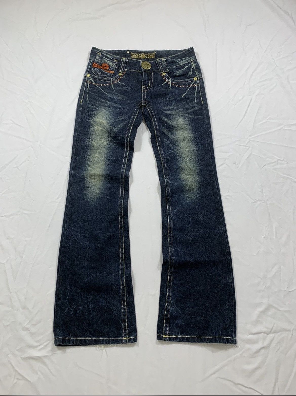 Japanese Brand Sick Flared Japanese Riobera Jeans Lgb tornado Ifsix style Size US 29 - 3 Thumbnail