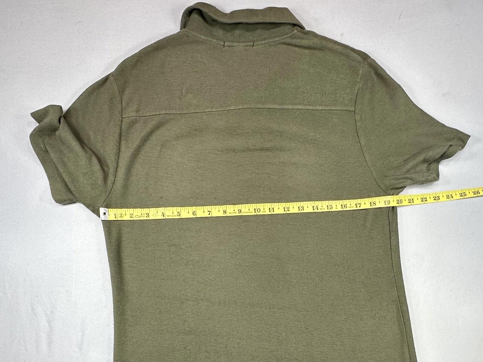 Onia Onia Men's Small Green 1/4 Button Pullover Polo Shirt Size US S / EU 44-46 / 1 - 4 Thumbnail