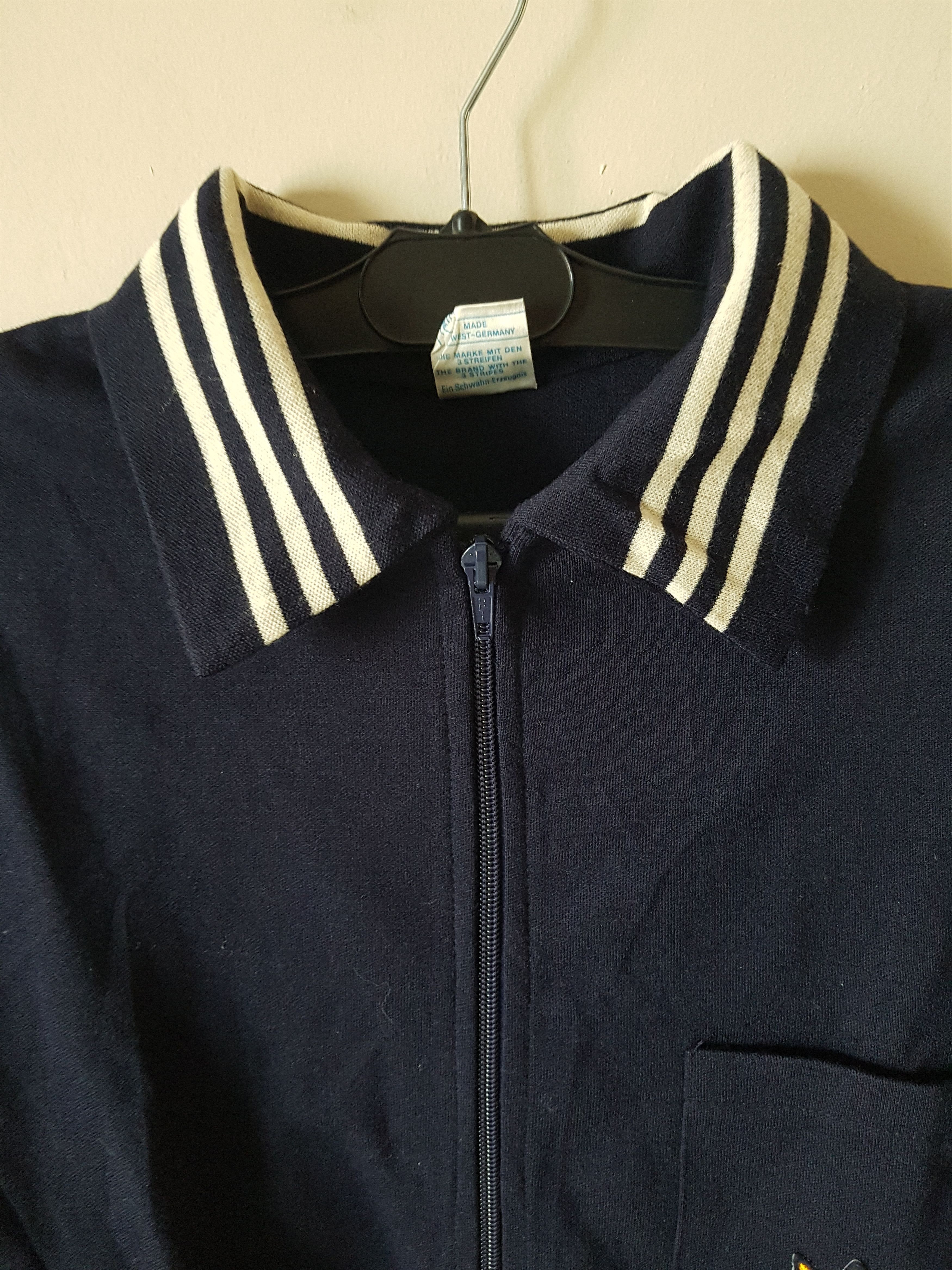 Adidas 70's Vintage Adidas Knit Jacket Wool Schwahn West-Germany Size US L / EU 52-54 / 3 - 4 Thumbnail