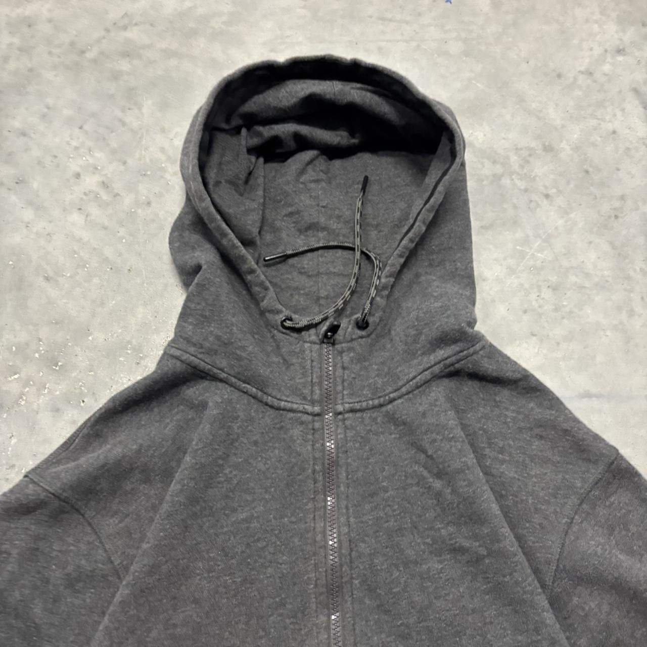 Japanese Brand × Vintage Crazy Vintage Y2K/2000s Dark Grey Blank Essential Zip Up Hoodie! Size US XL / EU 56 / 4 - 2 Thumbnail