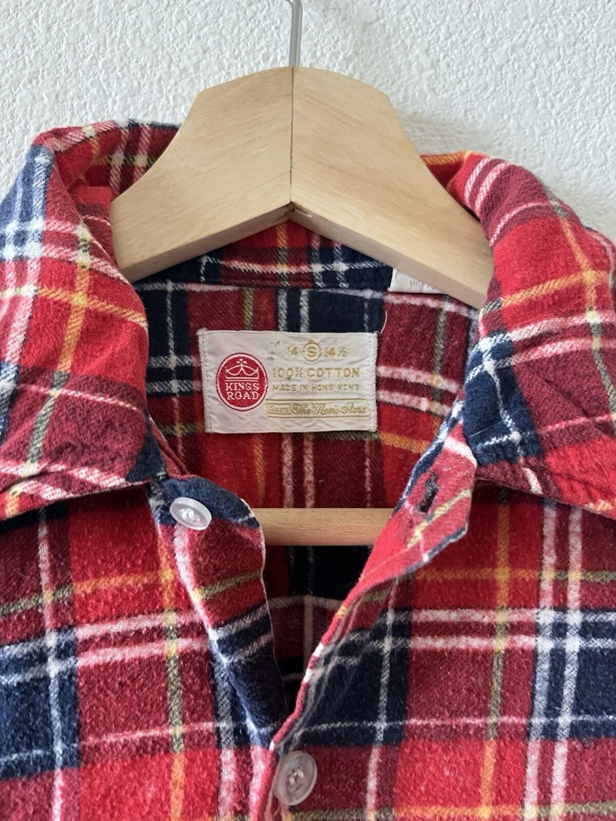 Sears Vintage 70s Sears Kings Road Plaid Flannel Shirt S⁠ Size US L / EU 52-54 / 3 - 2 Thumbnail