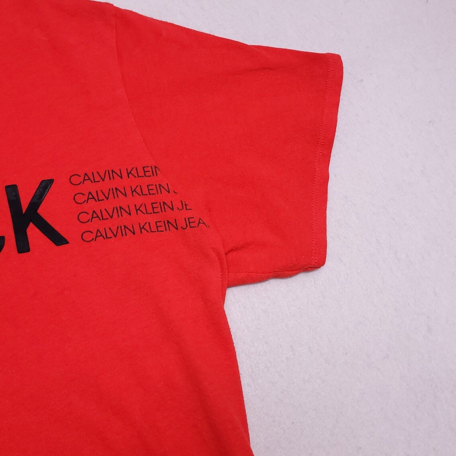 Calvin Klein Calvin Klein Graphic T-Shirt Womens Size Extra Large XL Red Size XL / US 12-14 / IT 48-50 - 6 Thumbnail