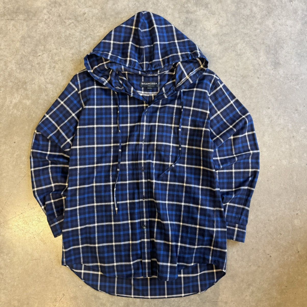 Balenciaga FW17 Balenciaga Hooded Flannel Size US XL / EU 56 / 4 - 1 Thumbnail