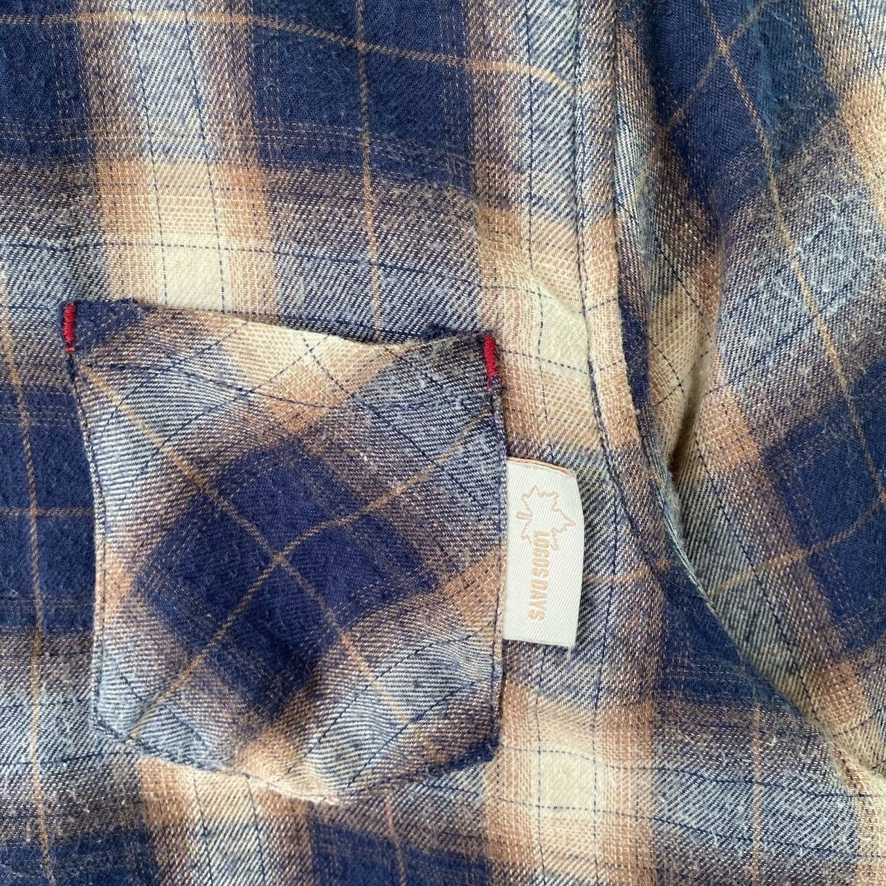 Flannel × Japanese Brand × Vintage Vintage Logos Shadow Plaid Flanel Jacket Size L / US 10 / IT 46 - 5 Thumbnail