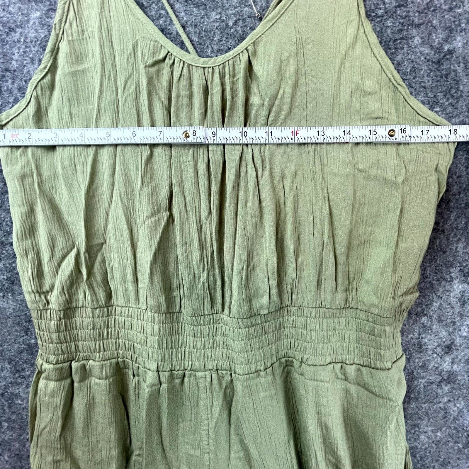Prana prAna Fernie Wide Leg Jumpsuit Womens XL Sweet Agave Elastic Size 38" / US 16 / IT 52 - 5 Thumbnail