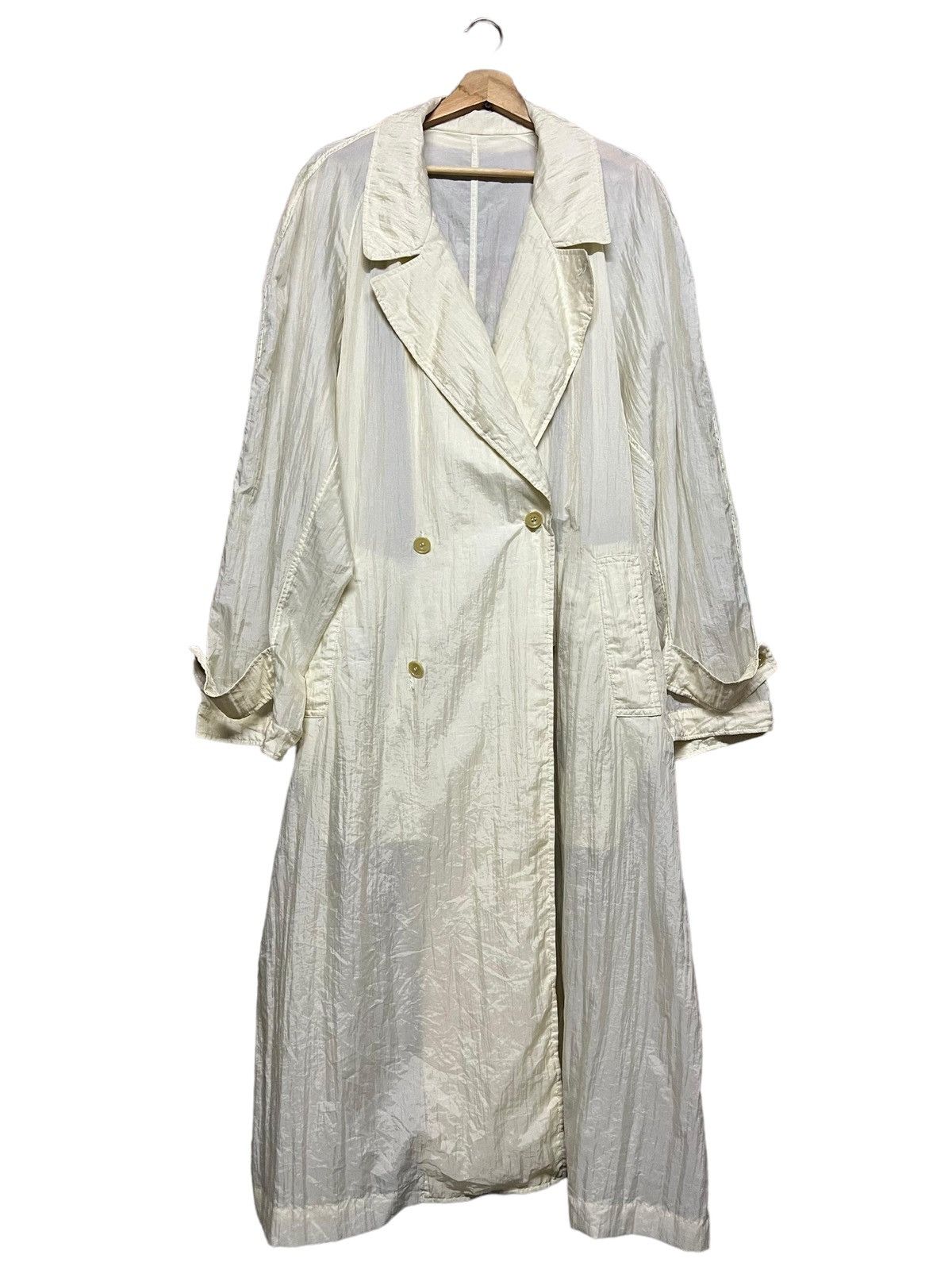 Kenzo × Vintage Vtg🔥Kenzo Paris Double Breasted White Trenchcoat Jacket Size US L / EU 52-54 / 3 - 2 Thumbnail