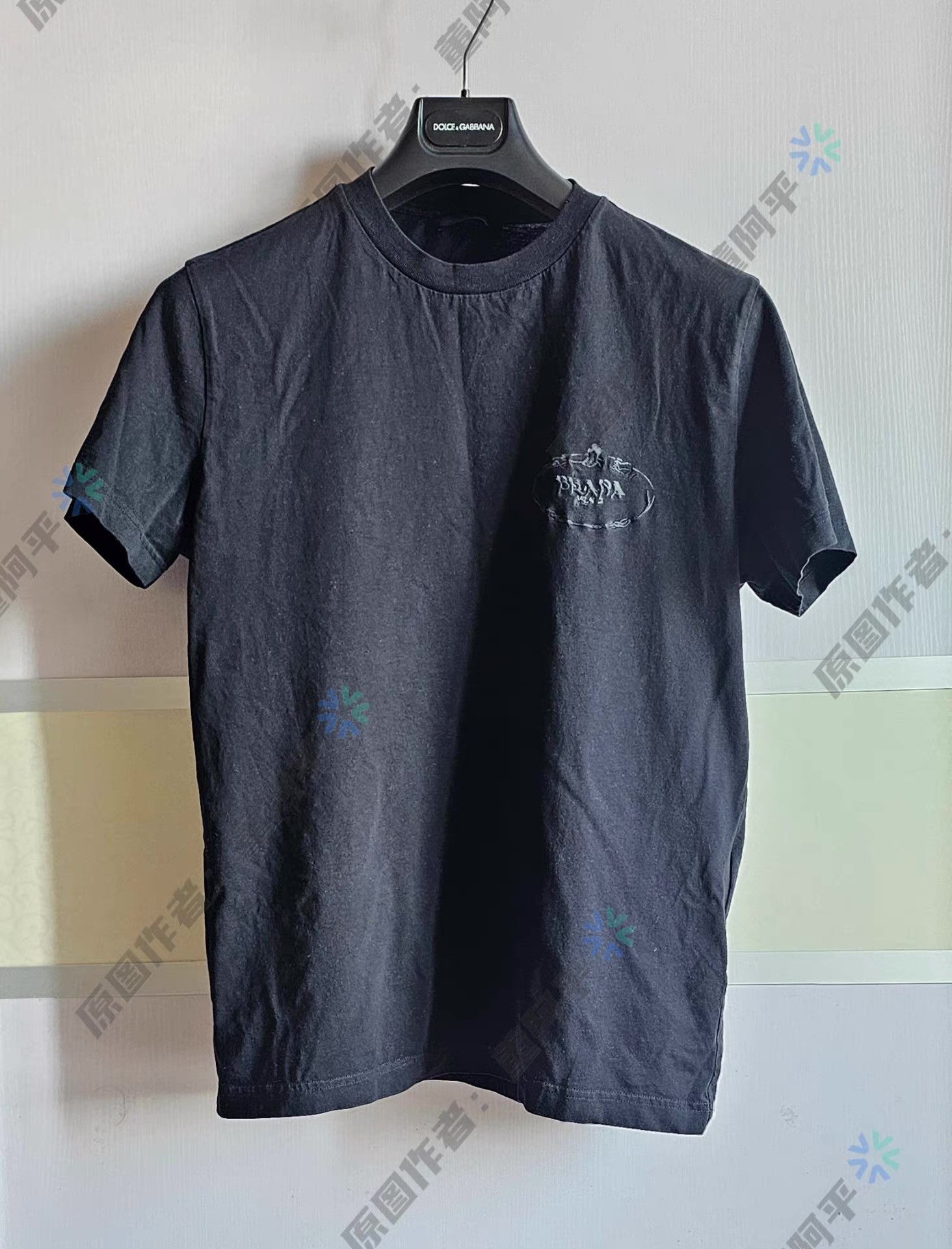 Prada Black Short Sleeve Graphic T-Shirt Size US L / EU 52-54 / 3 - 1 Thumbnail