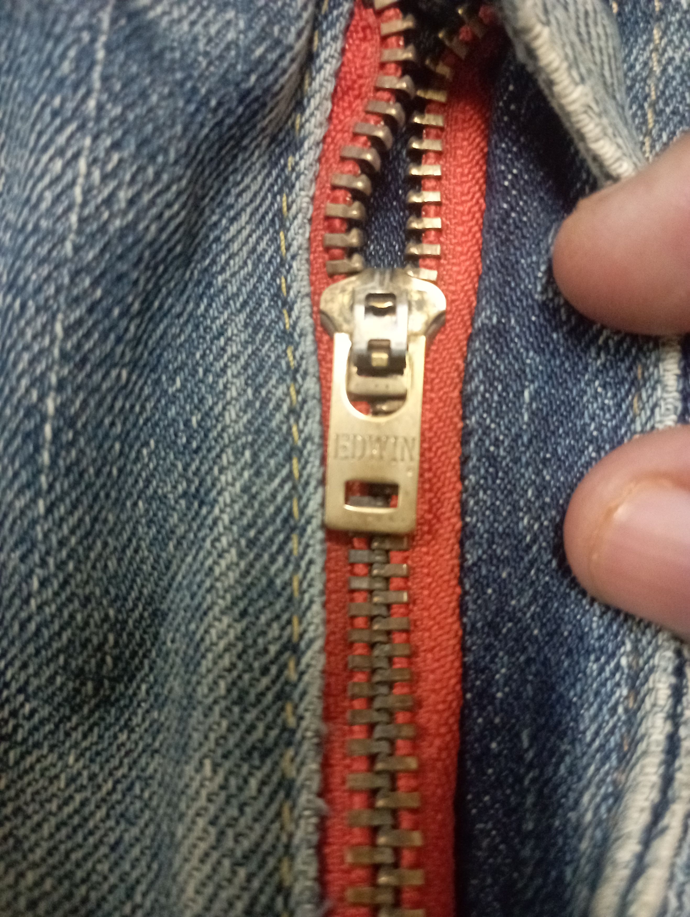 Sugar Cane Vintage Selvedge Buckle Distressed Edwin 505ZX Size US 31 - 19 Thumbnail