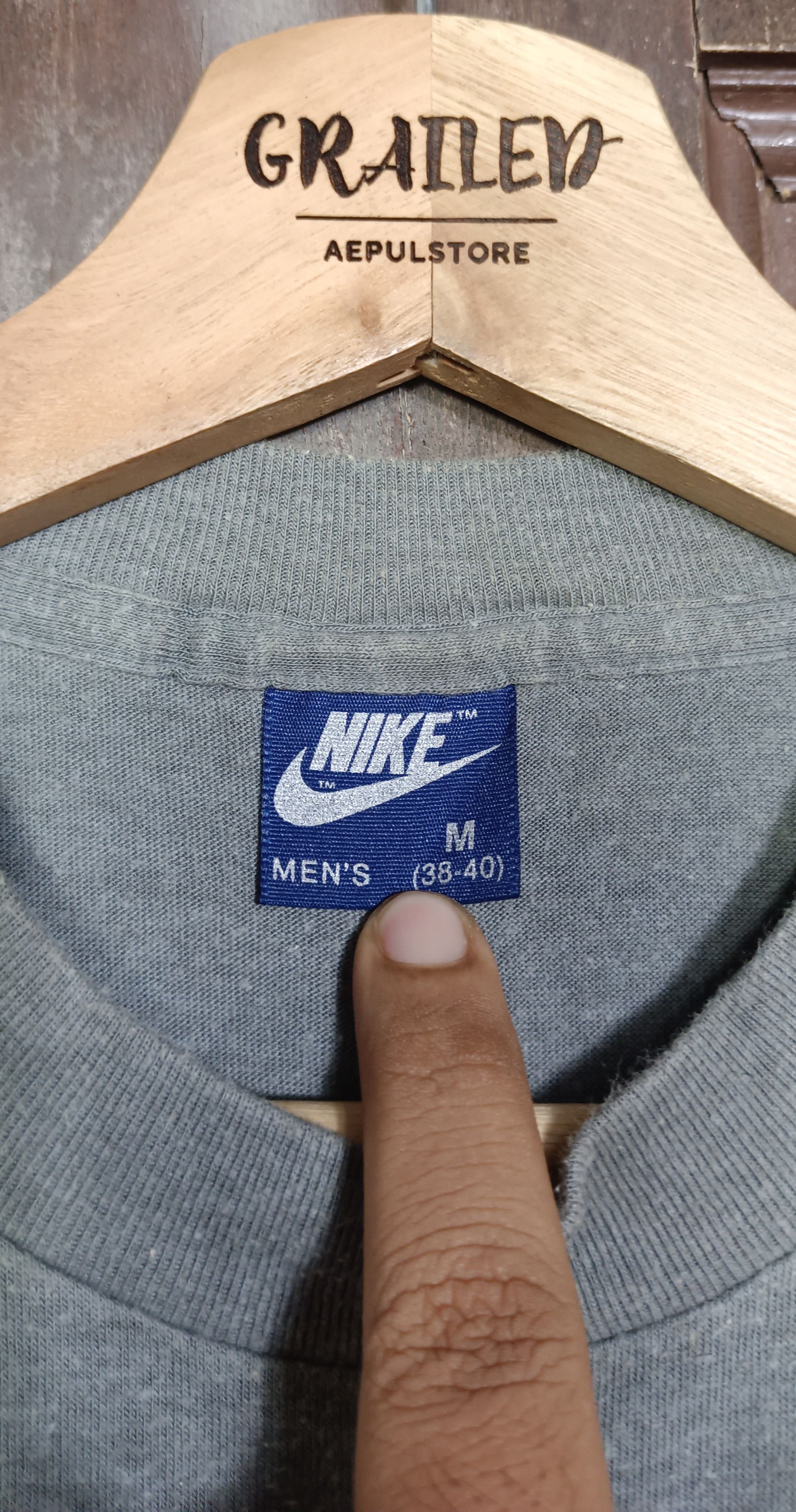 Nike × Vintage Vintage 80s🔥 Nike Running Short Sleeve Shirt Size US S / EU 44-46 / 1 - 6 Thumbnail