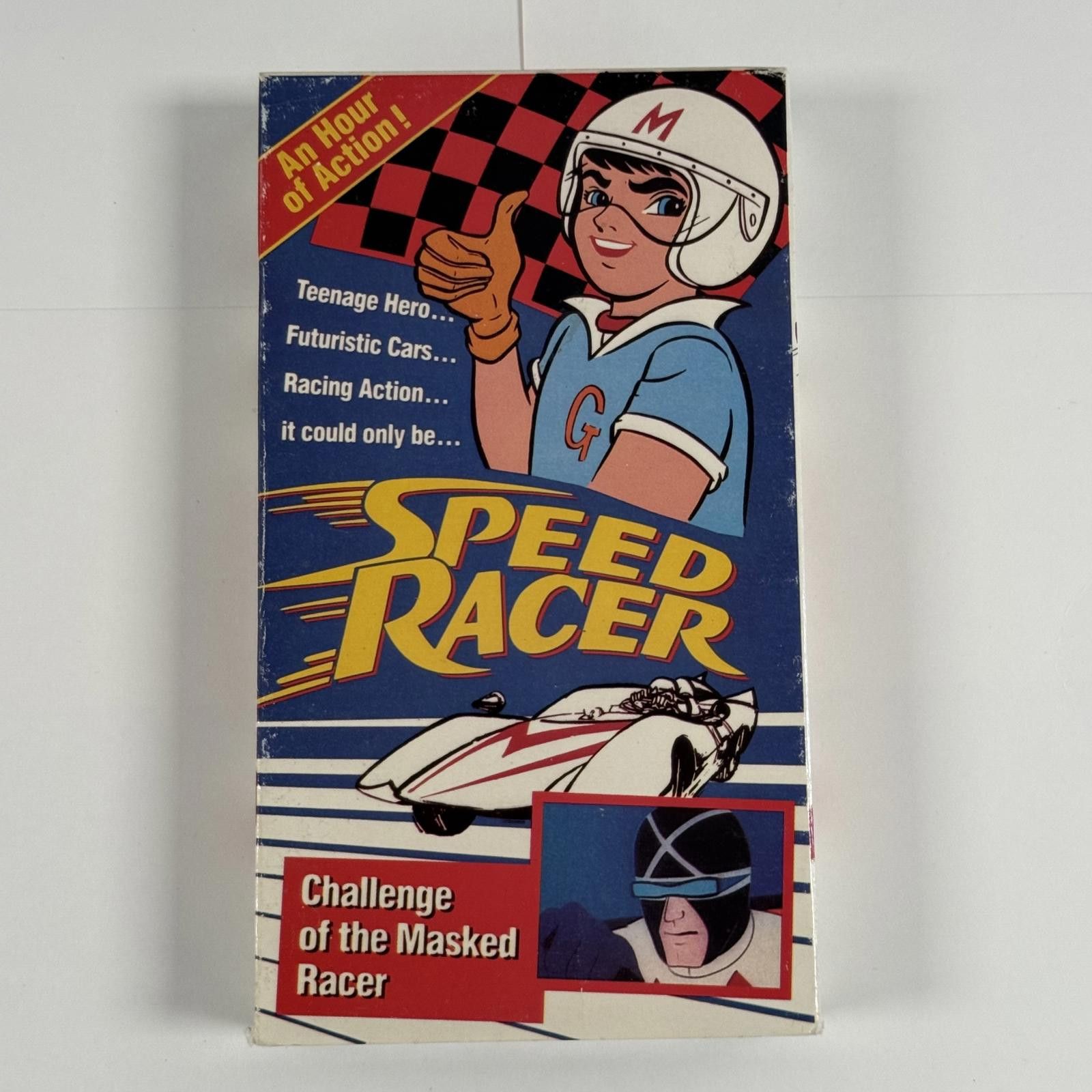 Designer Vtg Speed Racer Challenge of the Masked Racer VHS 1990 Tape Size ONE SIZE - 1 Thumbnail