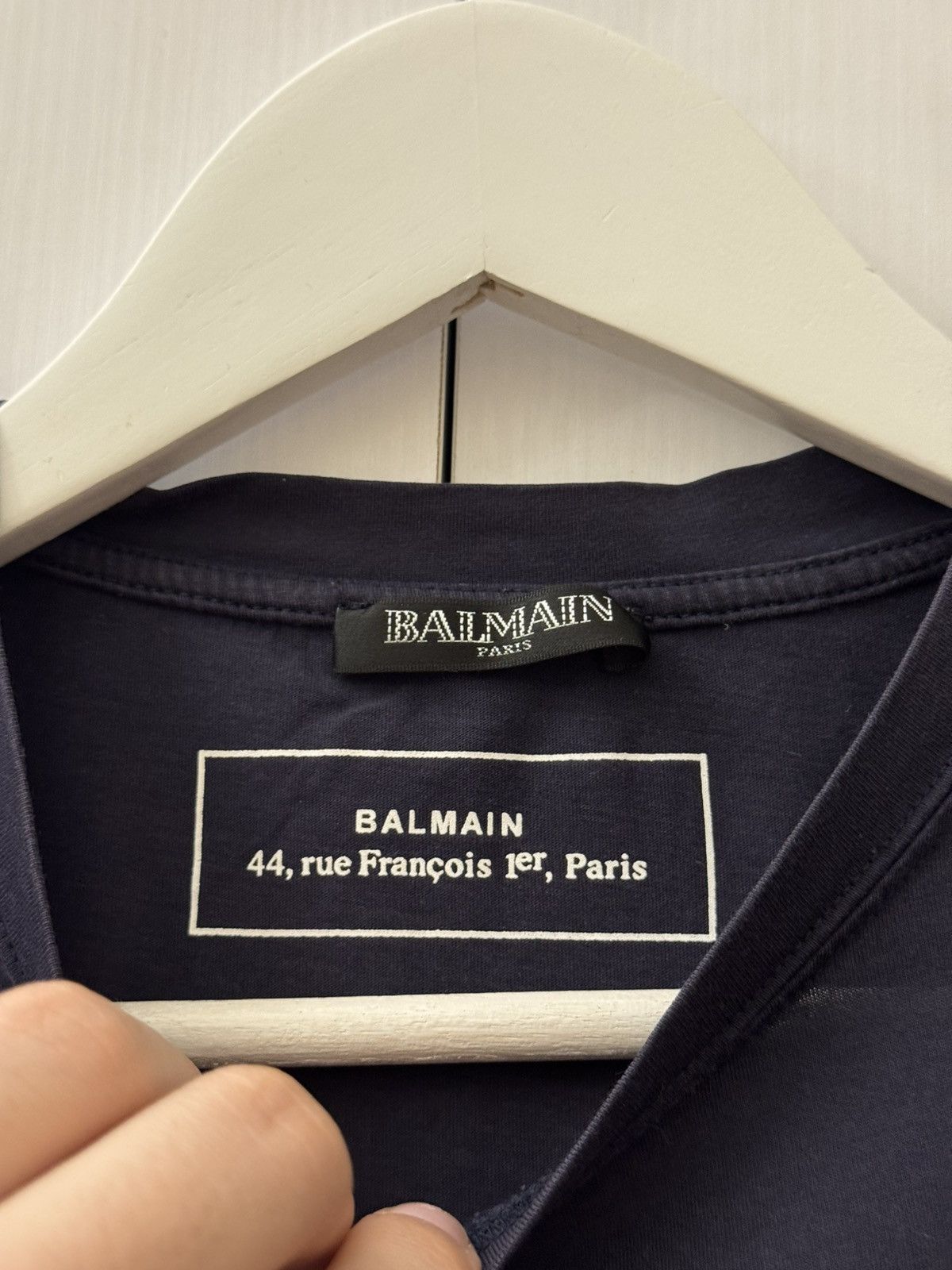 Balmain Balmain Paris Navy T-shirts Logo Size US S / EU 44-46 / 1 - 3 Thumbnail