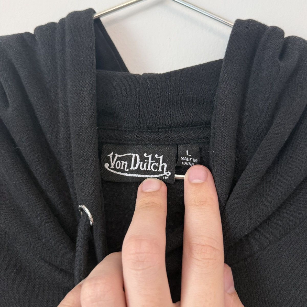 Von Dutch Vtg Von Dutch Embroidered Flame Logo Hoodie Y2K Ed Hardy Size US L / EU 52-54 / 3 - 5 Thumbnail