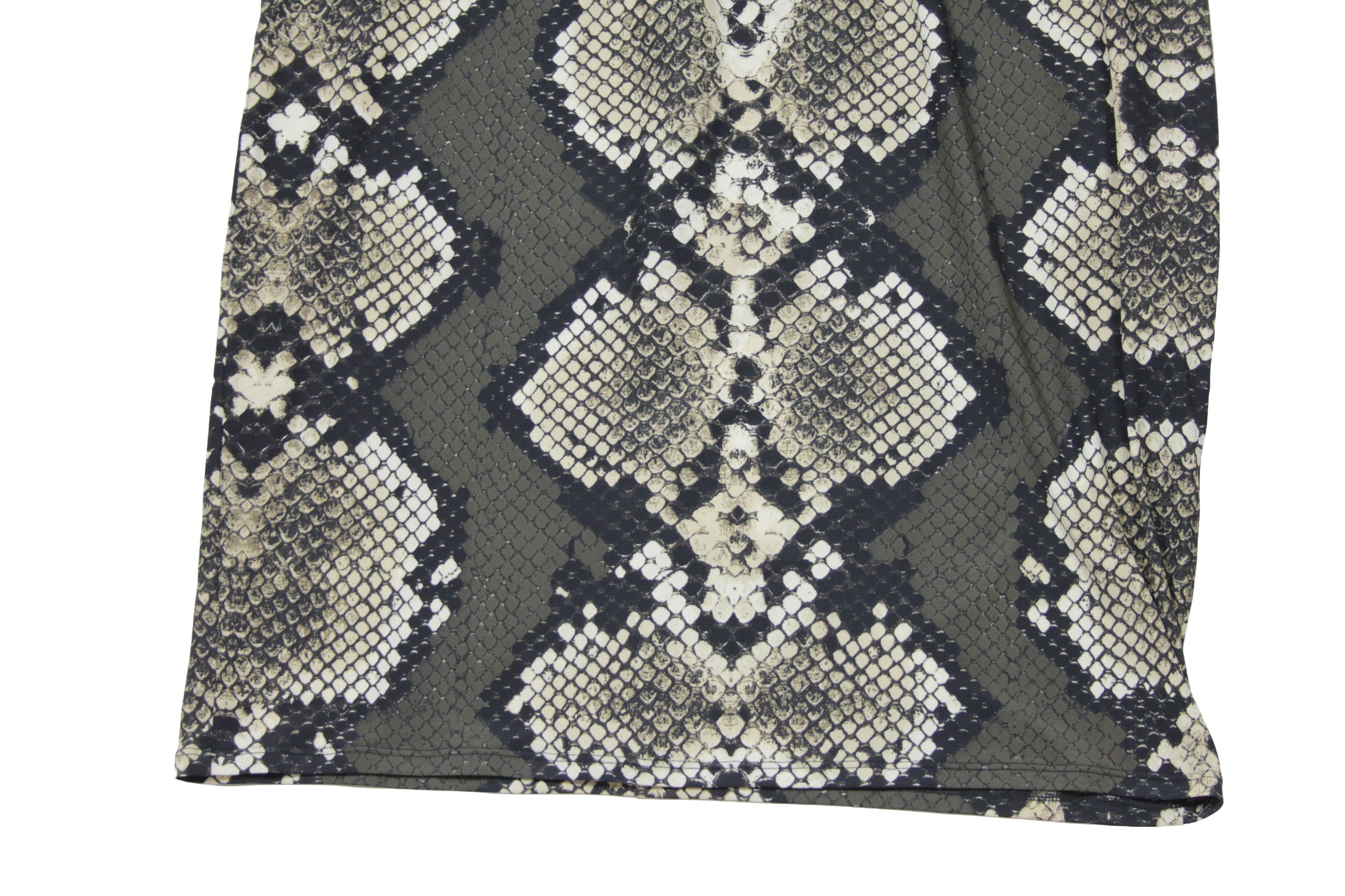 Roberto Cavalli 00S Snakeskin Print Stretch Dress Vintage Size S / US 4 / IT 40 - 5 Thumbnail