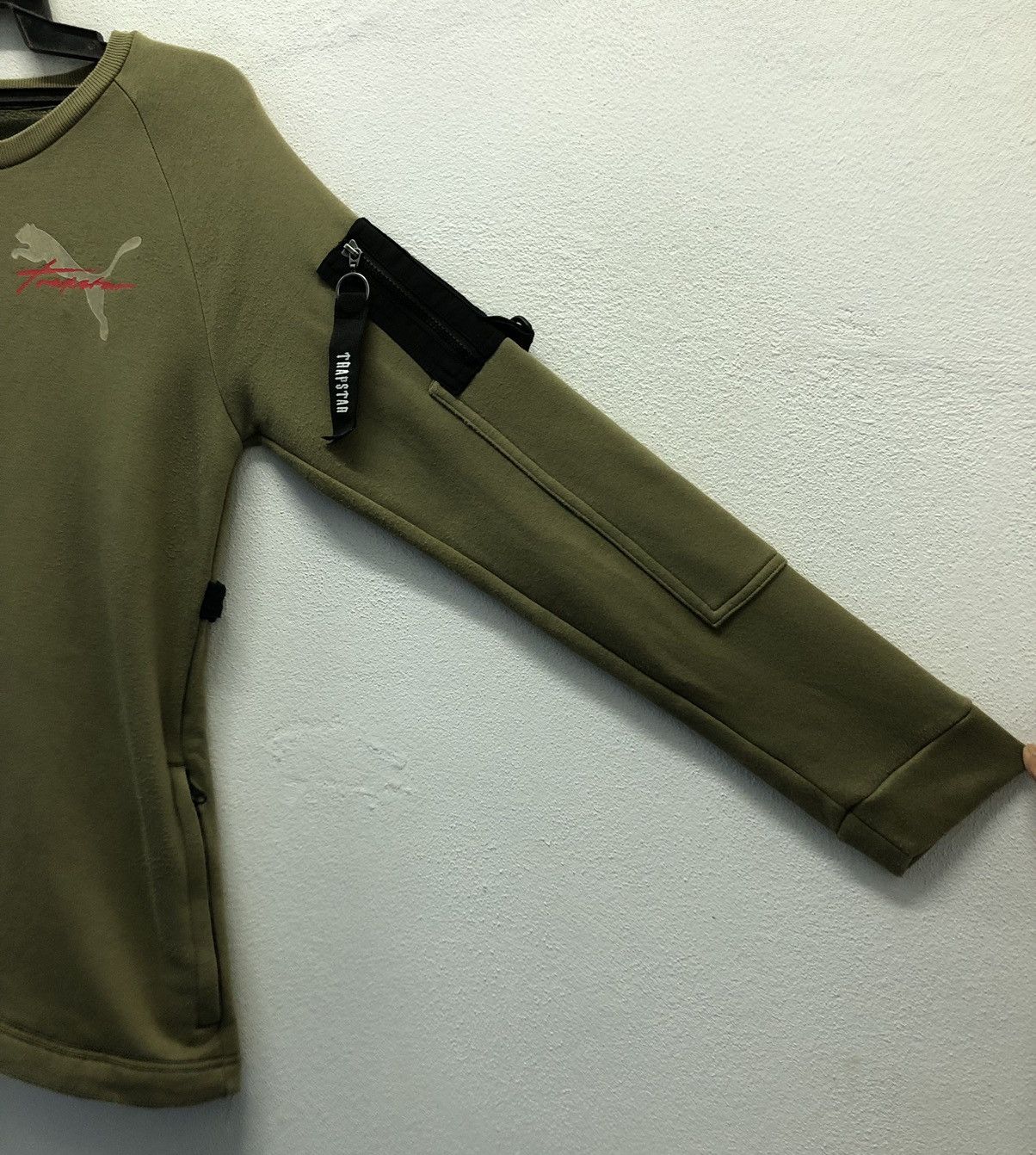 Puma PUMA x Trapstar Olive Green Utility Sweatshirt Size US XS / EU 42 / 0 - 6 Thumbnail