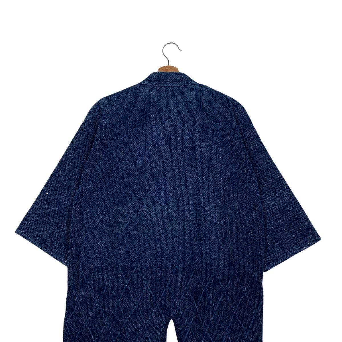 Japanese Brand Vintage 90s Indigo Sashiko Thick Weave Kimono #2691-C120 Size US M / EU 48-50 / 2 - 8 Thumbnail