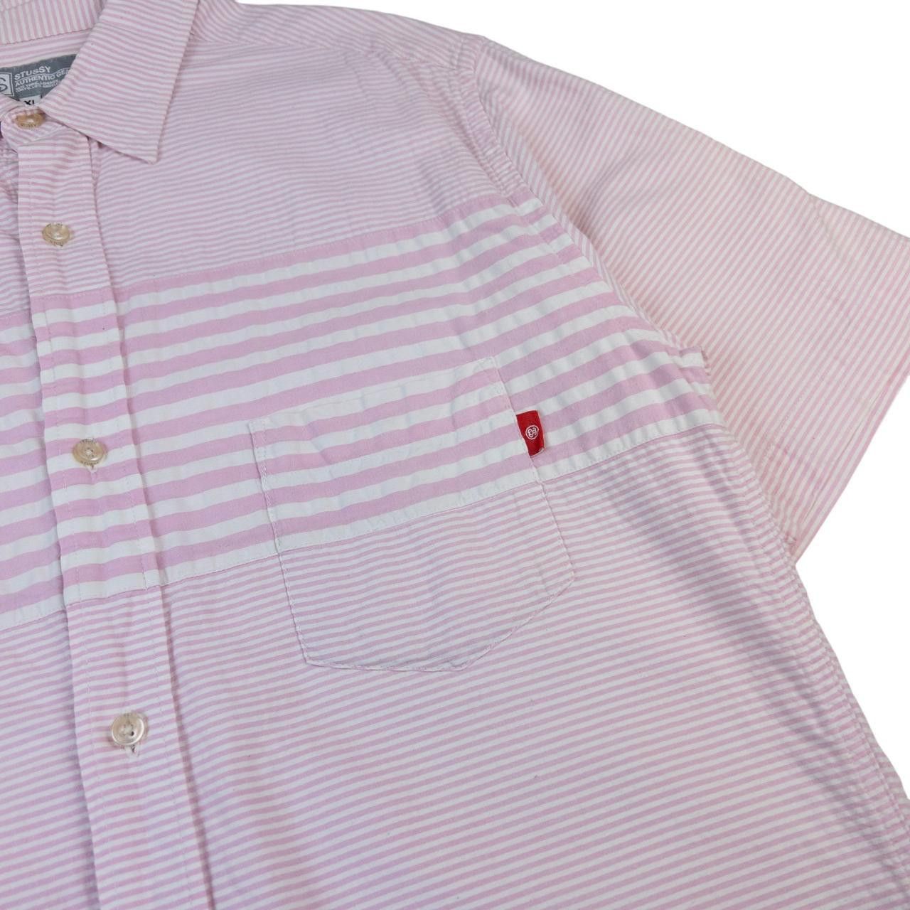 Stussy Vintage Stussy Striped Short Sleeve Button Up Shirt Size L Size US L / EU 52-54 / 3 - 4 Thumbnail