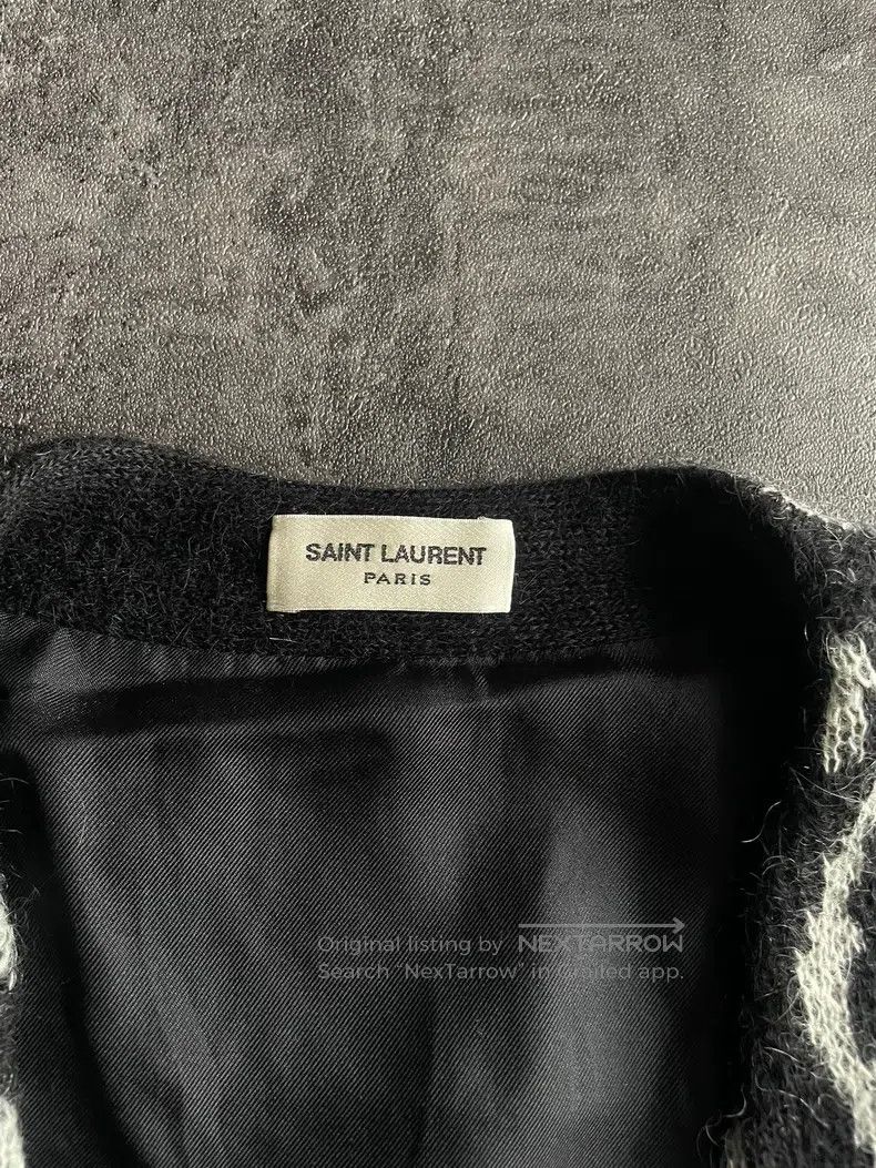 Saint Laurent Paris Saint Laurent Paris Leopard Print Mohair Cardigan Size US XS / EU 42 / 0 - 4 Thumbnail