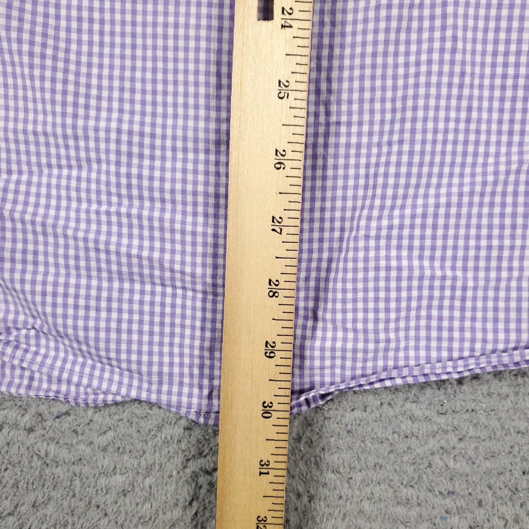 Tommy Hilfiger Tommy Hilfiger Dress Shirt Mens 17 Purple Check Long Sleeve Button-Down Regular Fit Size 46R - 6 Thumbnail