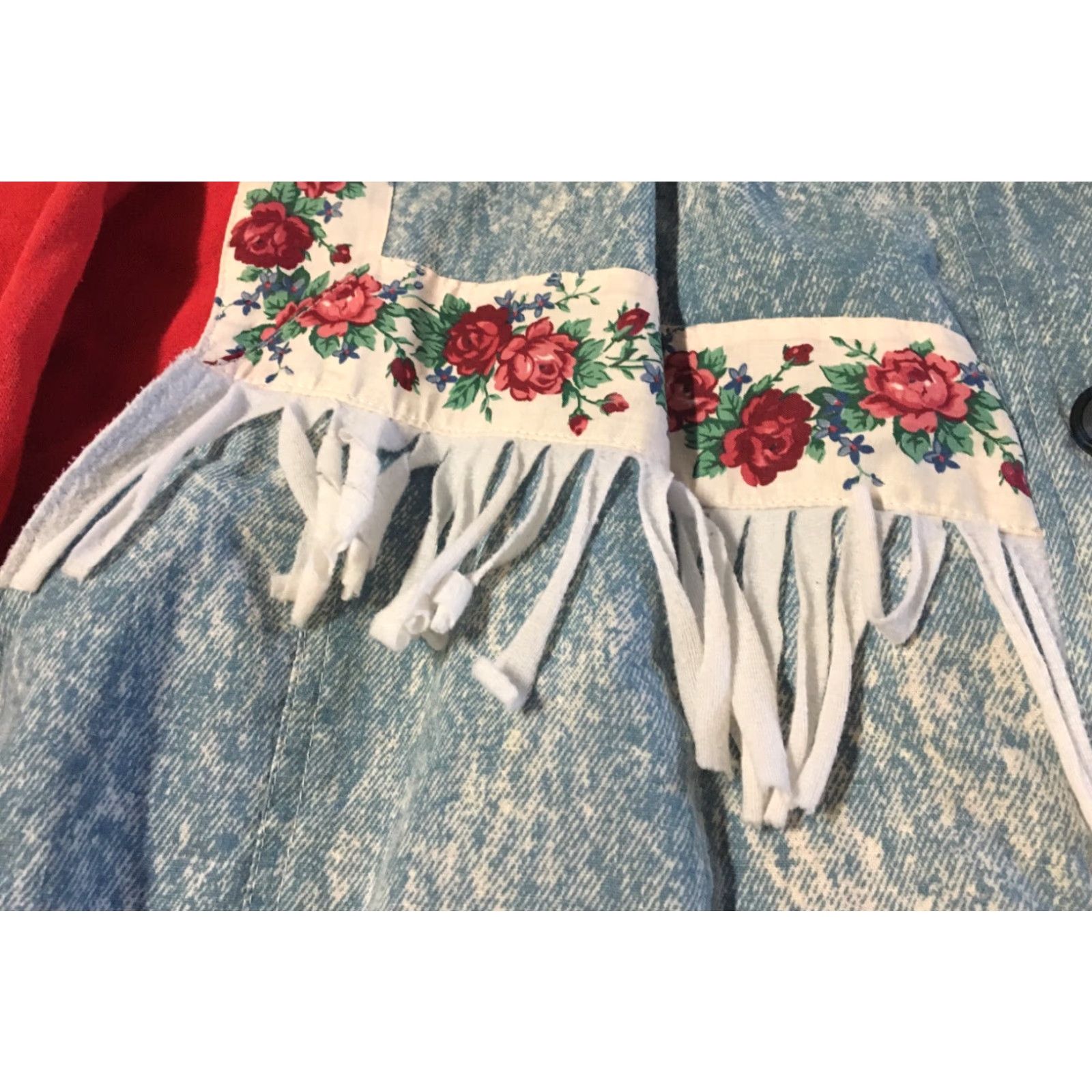 Hanes VINTAGE Hanes Denim Flowers Cardigan Sweatshirt XL USA Western Native Grunge 80s 90s Men's Regular Red Floral Open Front Cardigan Sweatshirt Hawaii? Size US XL / EU 56 / 4 - 2 Thumbnail