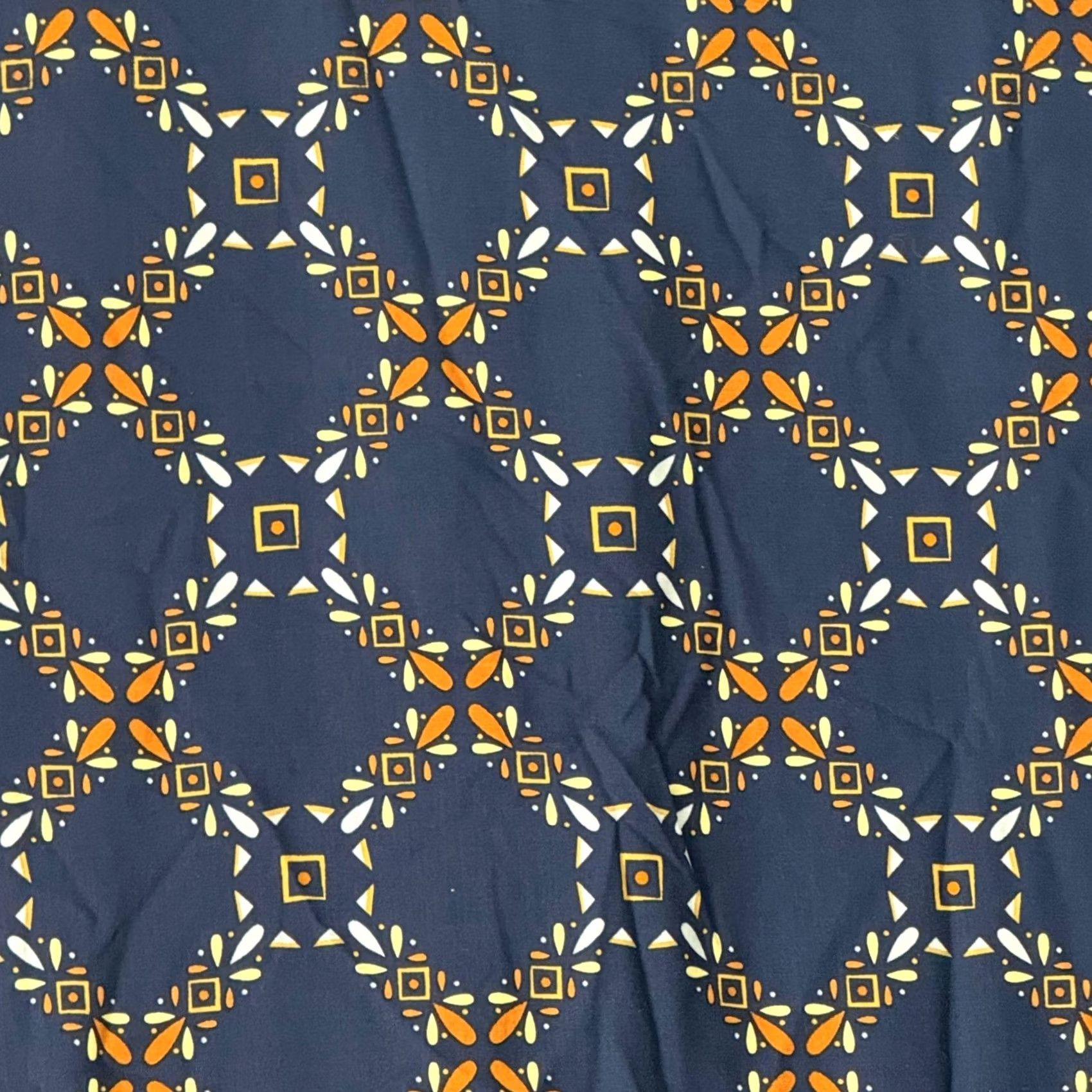 Vintage Modelo Mens 2XL Button-Down Shirt Navy Blue Geometric Logo Camp Summer NWT Size US XXL / EU 58 / 5 - 7 Thumbnail