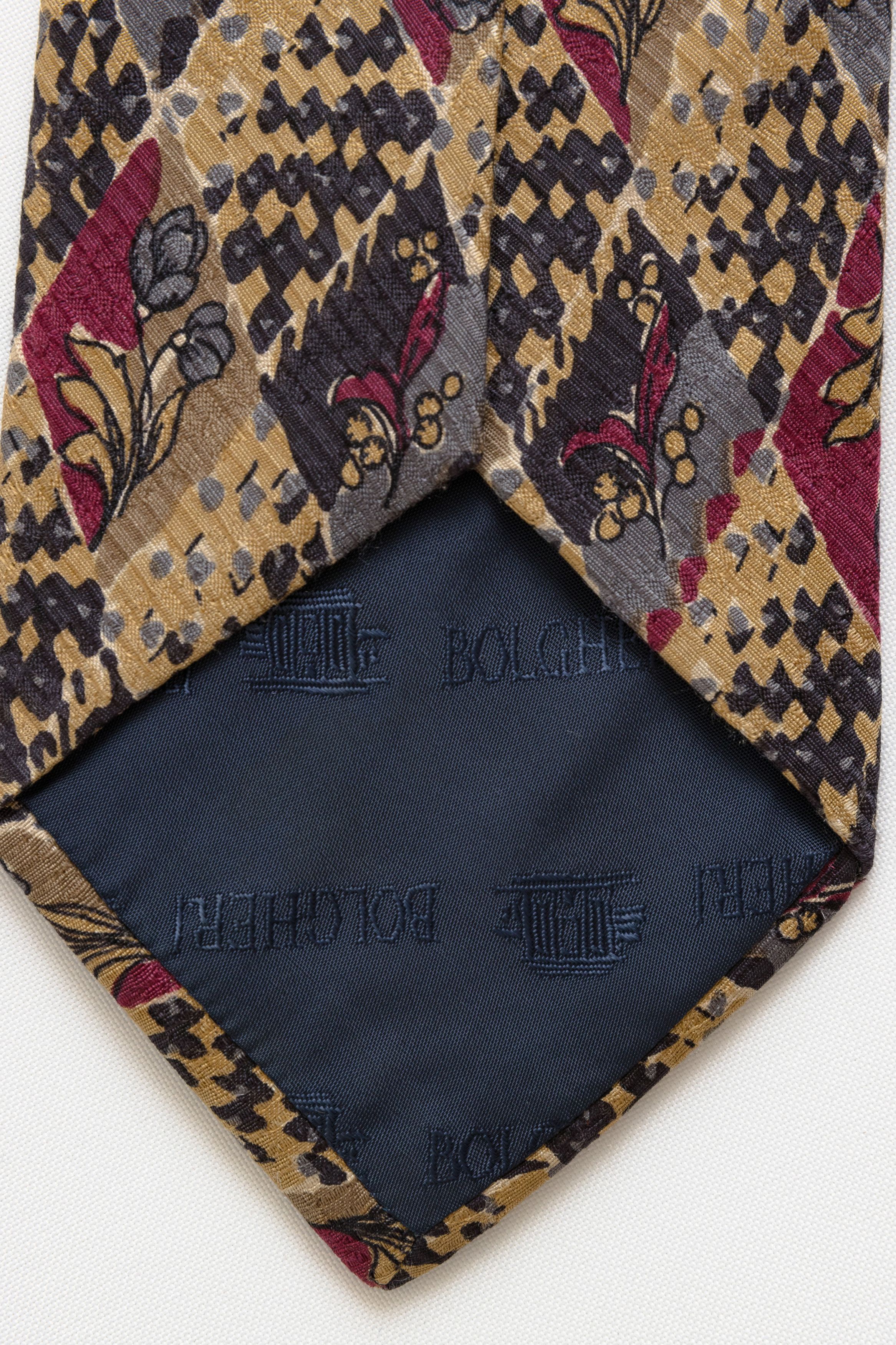 Boglioli Bolgheri made in Italy Tie abstract pattern silk necktie 020 Size ONE SIZE - 7 Thumbnail