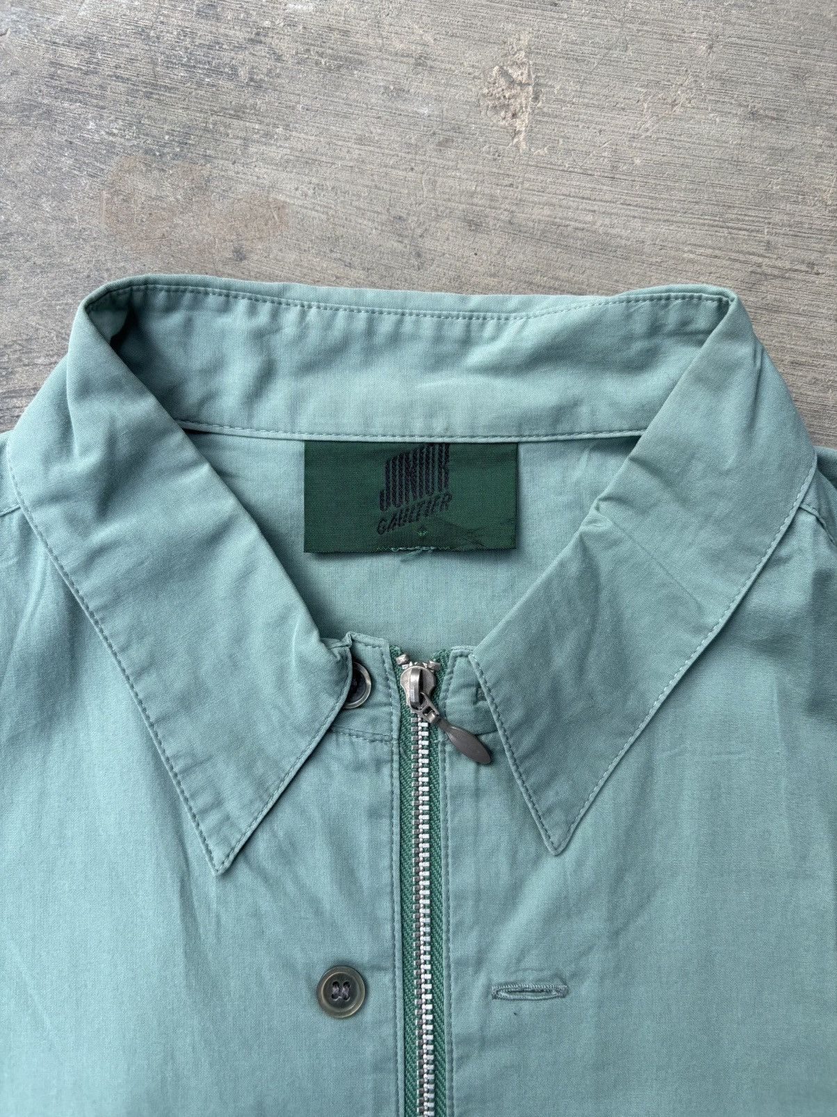 Jean Paul Gaultier Vintage Junior Gaultier Sage Green Long-sleeve Line by JPG Size US XL / EU 56 / 4 - 3 Thumbnail