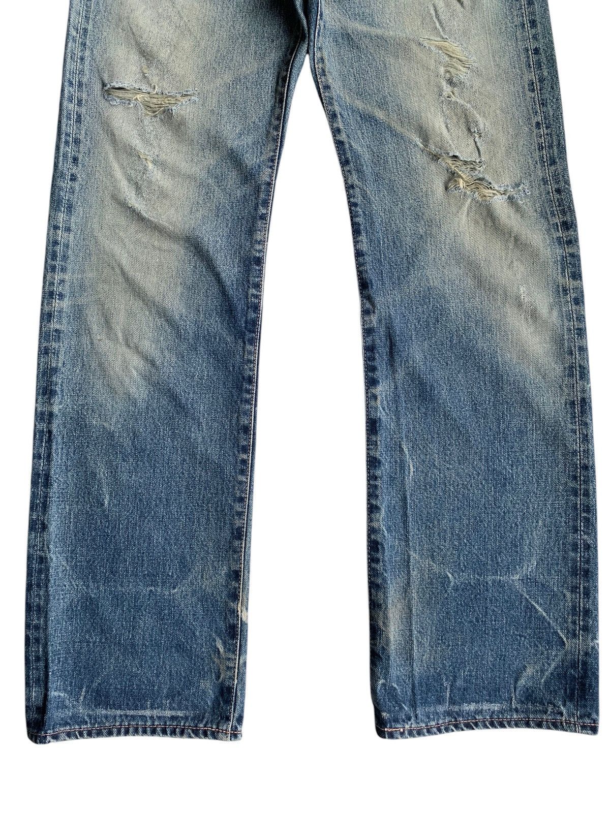 OMNIGOD OMNIGOD JAPANESE BUTTON FLY SELVEDGE DISTRESSED DENIM🎌 Size US 28 / EU 44 - 8 Thumbnail