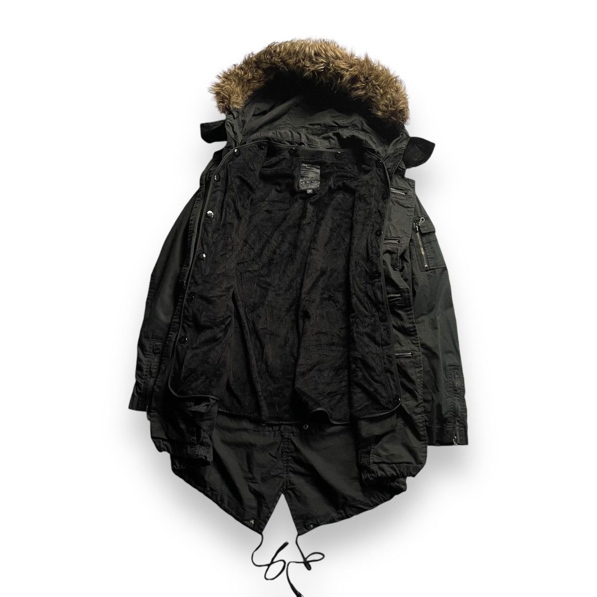 If Six Was Nine 🇯🇵 IN THE ATTIC PUNK GOTHIC FUR HOODIE DUFFLE PARKA JACKET Size US M / EU 48-50 / 2 - 4 Thumbnail