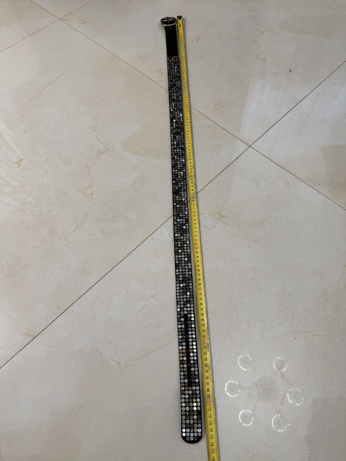 Japanese Brand 00ʼS NUMBER NINE STYLE JAPAN LEATHER Y2K BELT ARCHIVE BLACK Size ONE SIZE - 6 Thumbnail