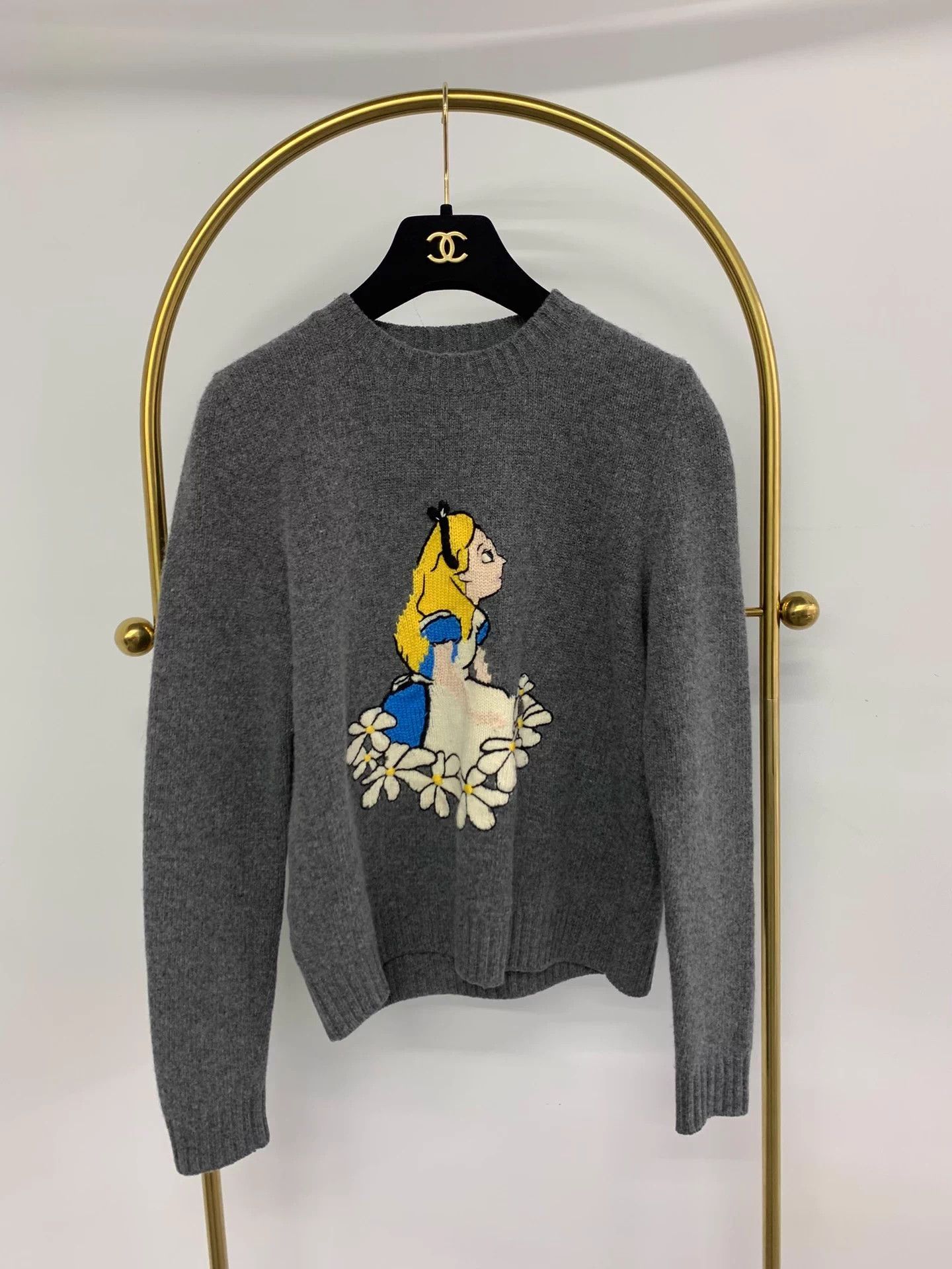 Miu Miu Miu Miu Gray Alice Sweater 36 New Size XS / US 0-2 / IT 36-38 - 1 Thumbnail