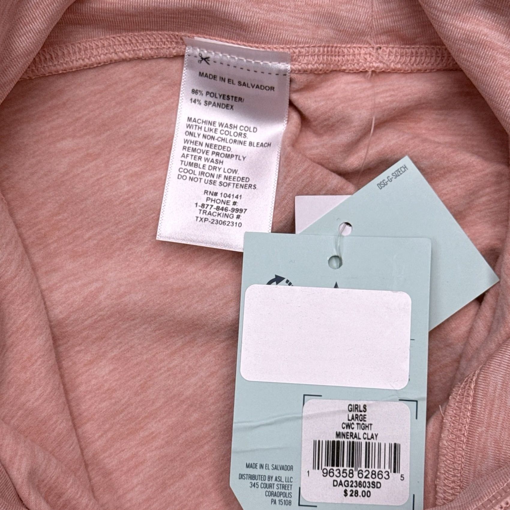 Vintage DSG Legging Womens Large 14 Pink Mid Rise Compression Legging Winter Microfiber Polyester Spandex Athleisure Womens Size 36" / US 14 / IT 50 - 6 Thumbnail