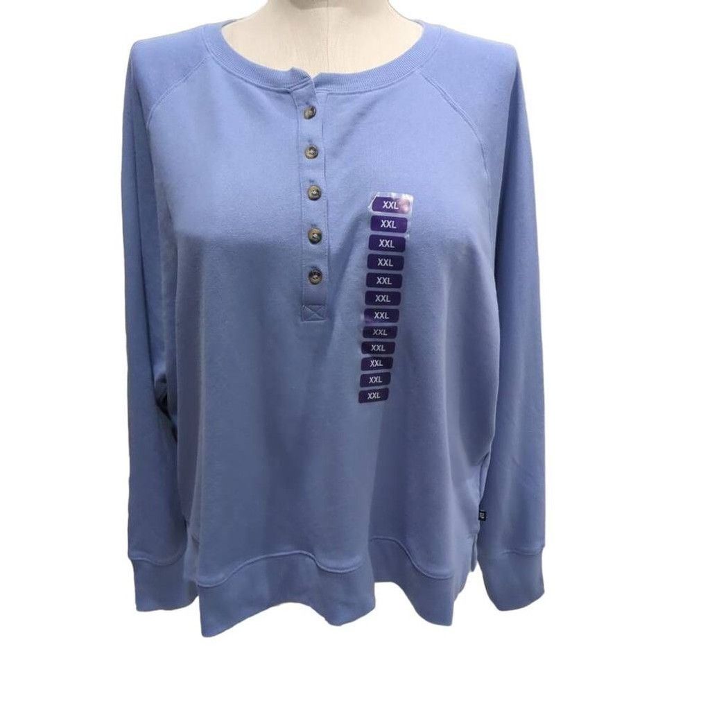Gap Gap Women's XXL Button Neck Henley Pullover Sweatshirt Light Size XXL / US 16-18 / IT 52-54 - 1 Thumbnail