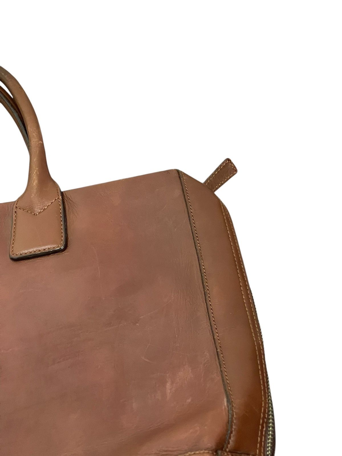 Japanese Brand Full Leather Patina The Suit Company Brief Bag 2🟩0 Size ONE SIZE - 8 Thumbnail