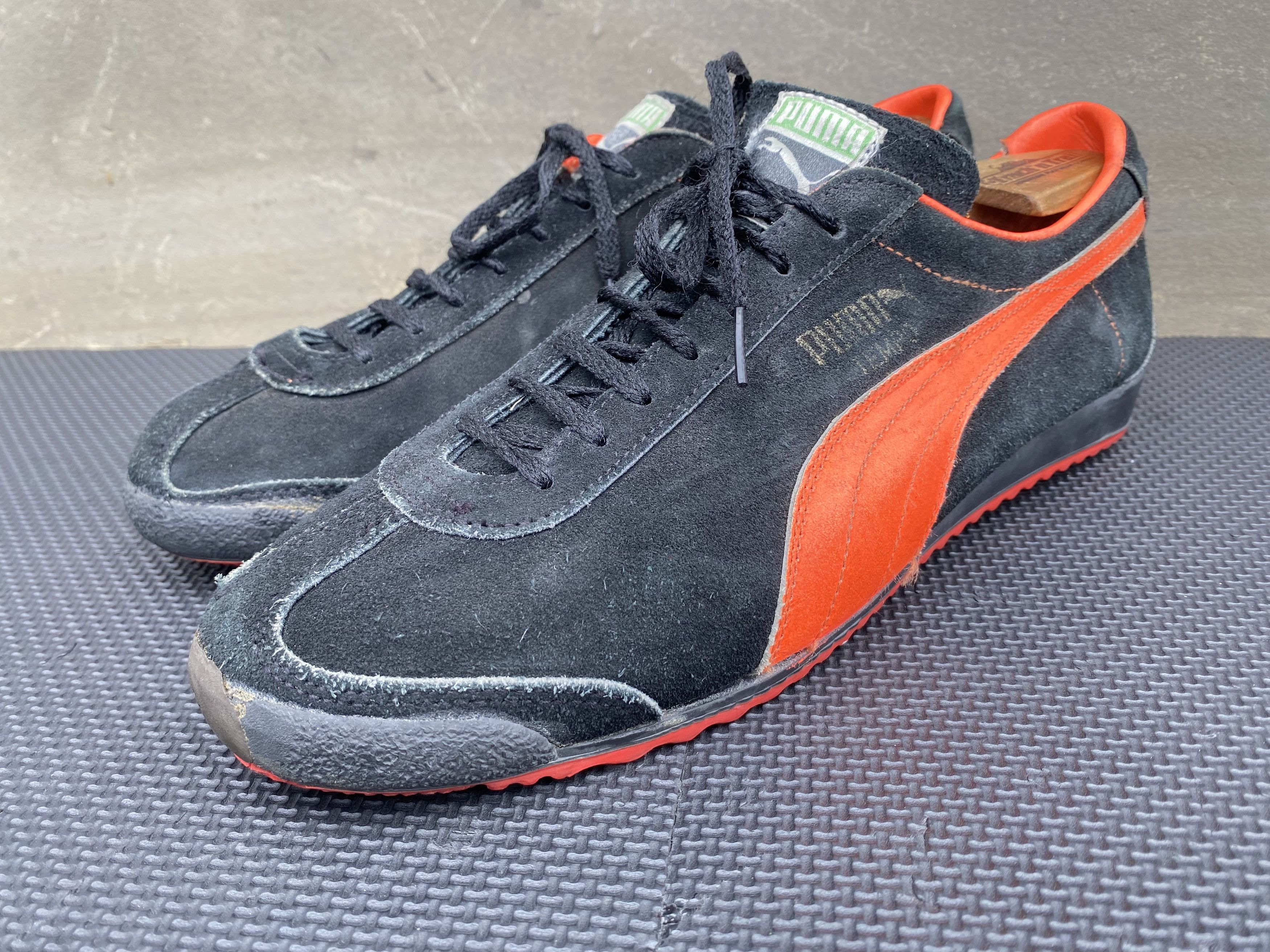 Puma × Vintage Puma RareTempo Suede BlackTrainers West Germany Vintage Size US 10 / EU 43 - 1 Thumbnail