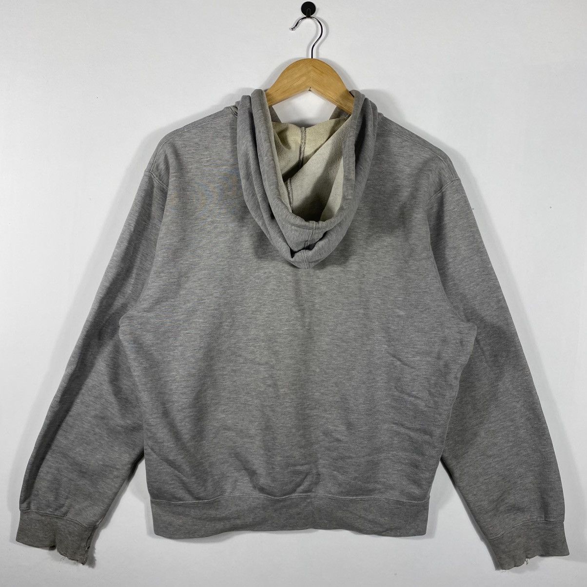 Nike Vintage 90's NIKE Small Swoosh Distressed Hooded Pullover Size US M / EU 48-50 / 2 - 5 Thumbnail
