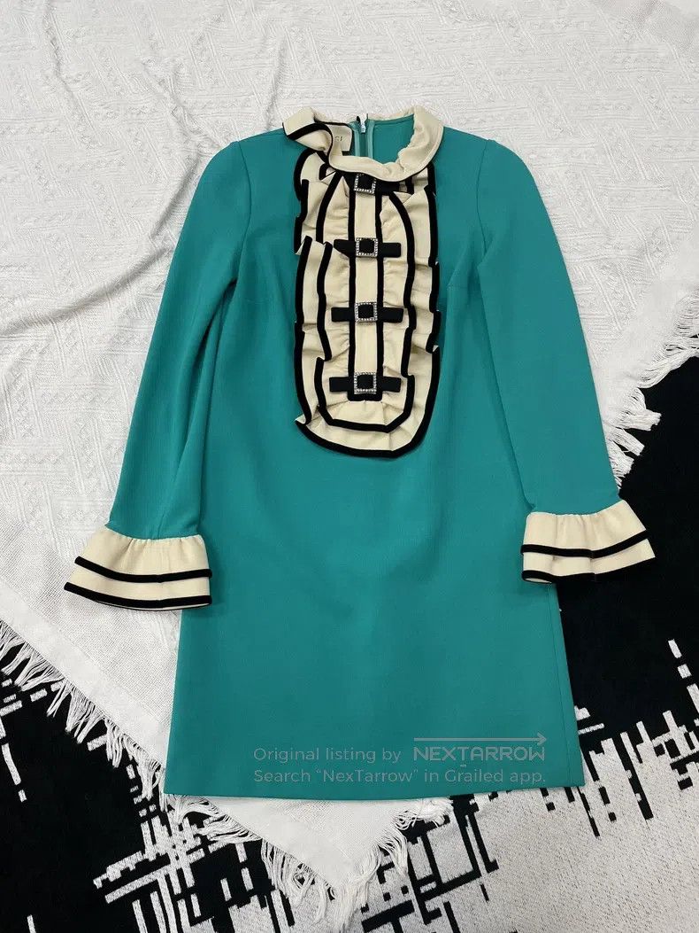 Gucci Gucci Blue diamond button dress Size XS / US 0-2 / IT 36-38 - 1 Thumbnail